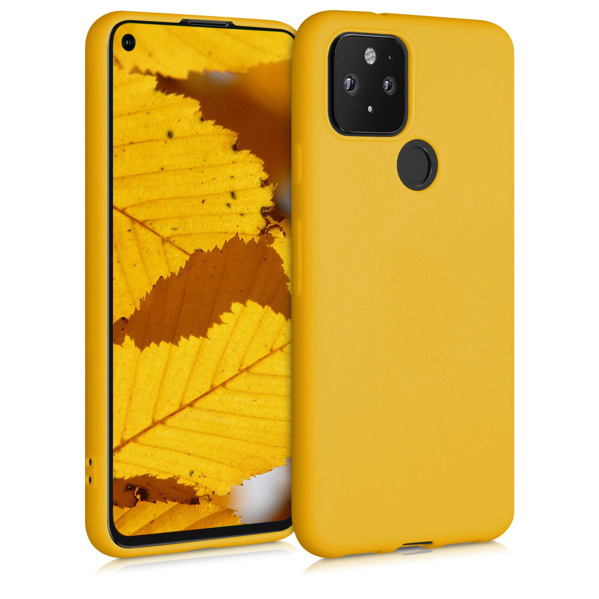 Kwmobile Case Compatible With Google Pixel 5 Case   Soft Slim Protective Tpu Silicone Cover   Honey Yellow