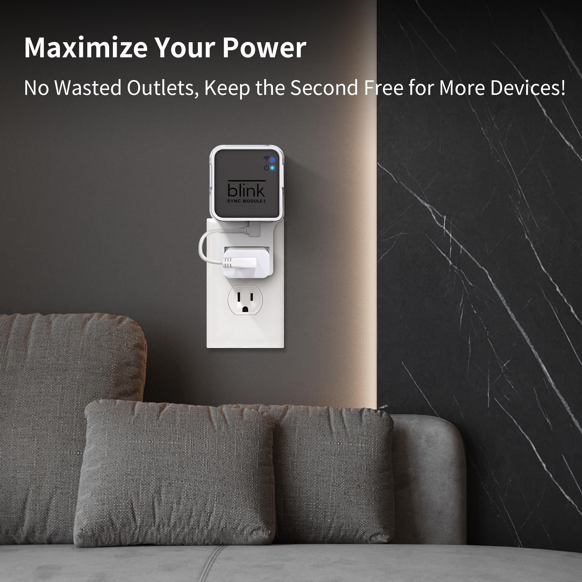 256Gb Usb Flash Drive & Wall Mount For Blink Sync Module 2 With Short Cable   Declutter, Save Space, And Effortlessly Enhance Se