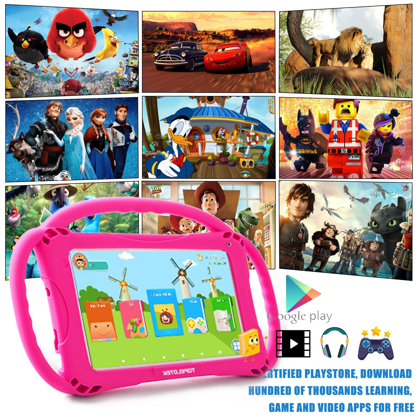 Kids Tablet 7 Inch Toddler Tablet For Kids Wifi Android 32Gb Tablet For Toddlers Kids Tablets Kids Learning Educational App Pre
