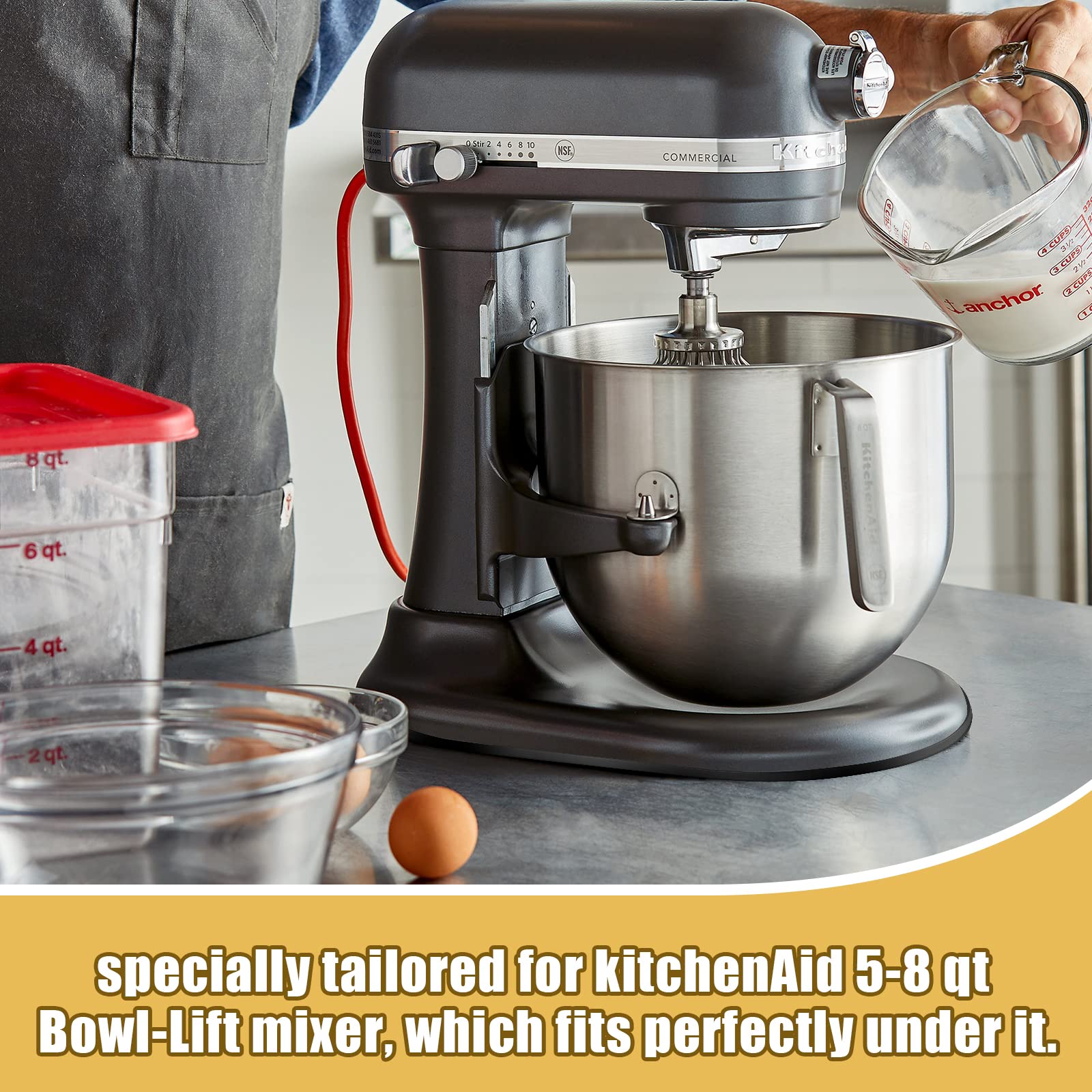 Metal Mixer Slider Mat For Kitchenaid 5 8 Qt Bowl Lift Stand Mixer   Kitchen Appliance Sliding Tray Countertop Mixer Mover Slide