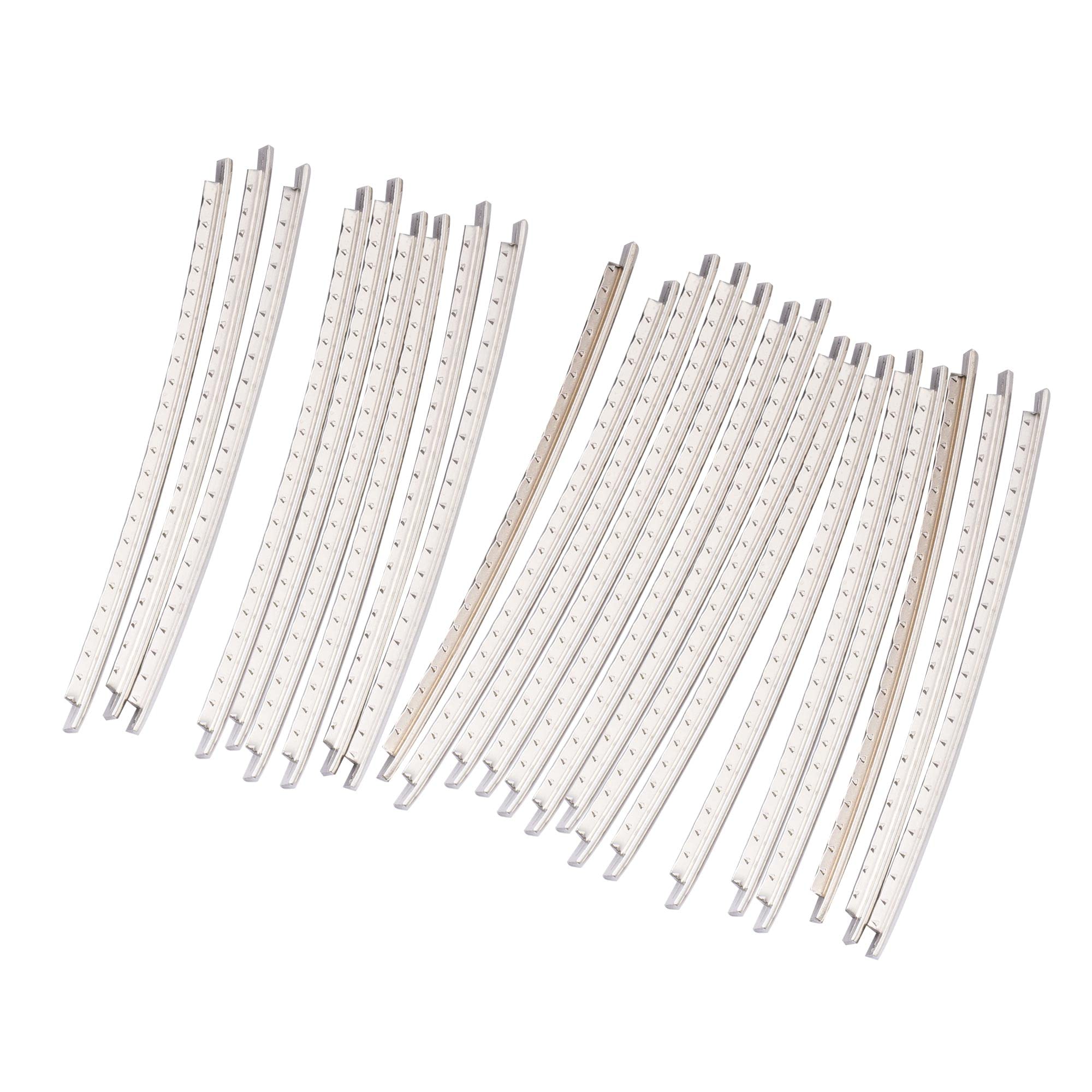 Musiclily Stainless Steel 2.9Mm Guitar Fret Wires 24 Frets Fretwire Set For Fender Strat Tele Electric Guitar Bass, Chrome