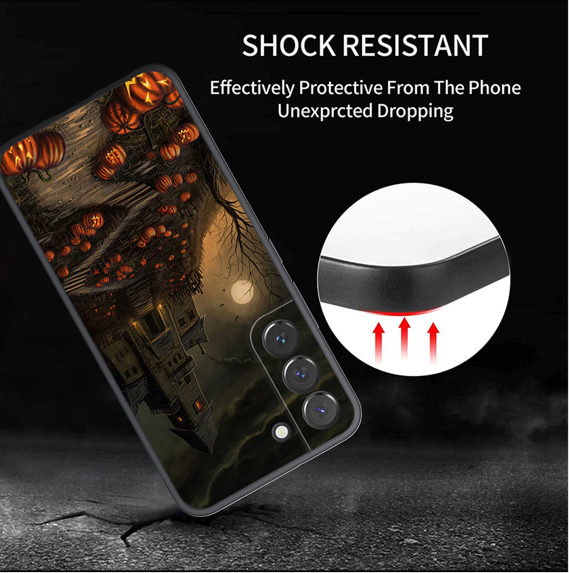 Vuttoo For Samsung Galaxy S21 Fe Case   Halloween Haunted House Pattern Phone Case   Camera Crash Protection   Tpu Shock Absorpt