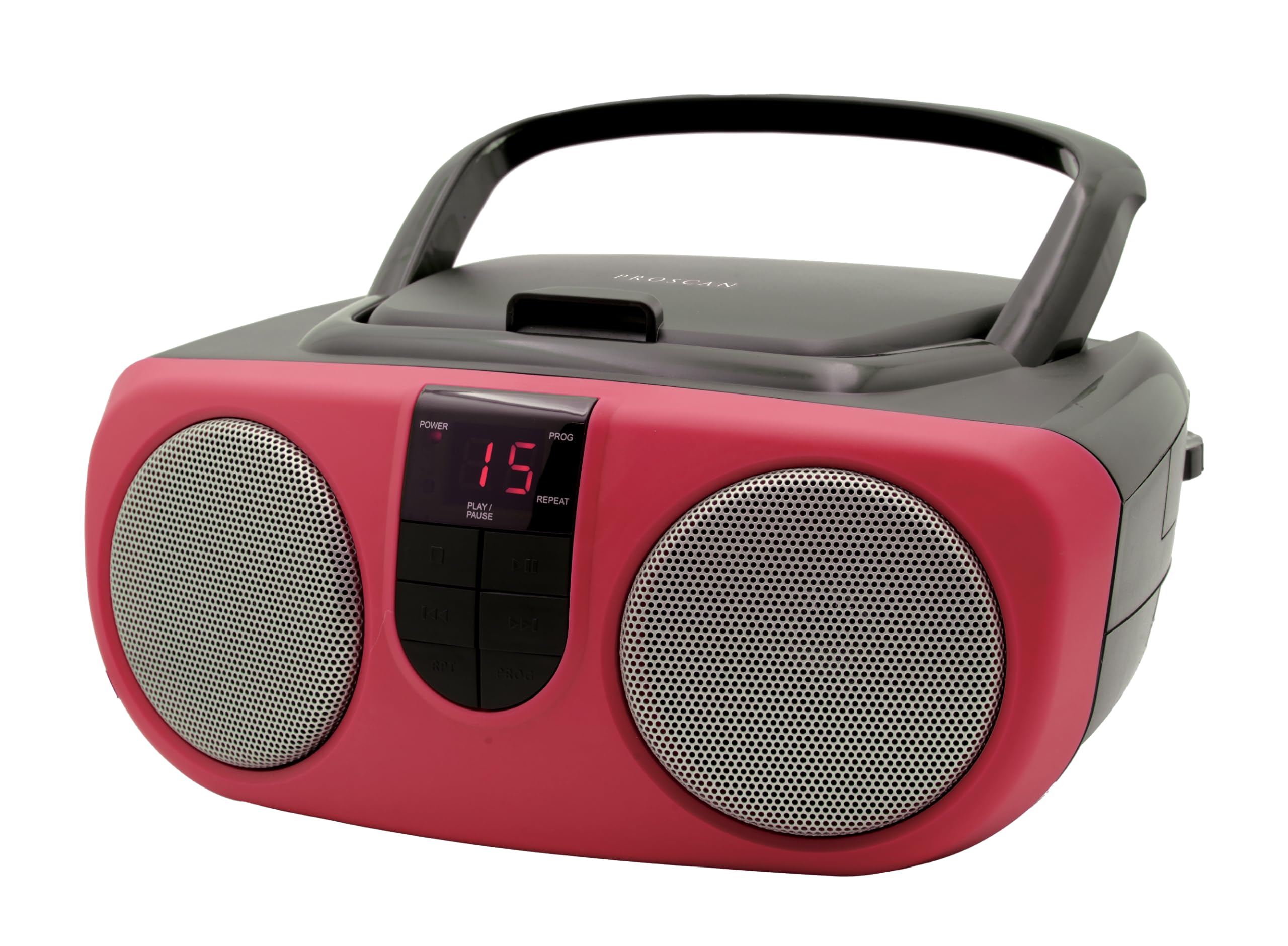Proscan Elite Portable Cd Player With Am/Fm Radio Boombox (Red)