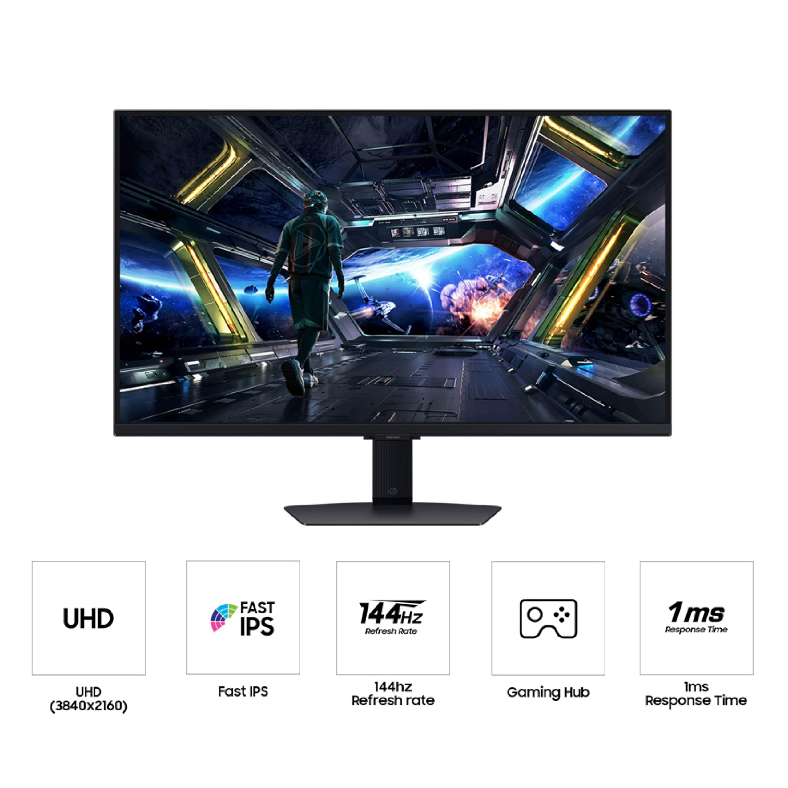 Samsung 32    Odyssey G7 (G70D) 4K Uhd Ips 144Hz 1Ms(Gtg) Smart Gaming Monitor, Amd Freesync Premium, Vivid Colors, Adjustable S