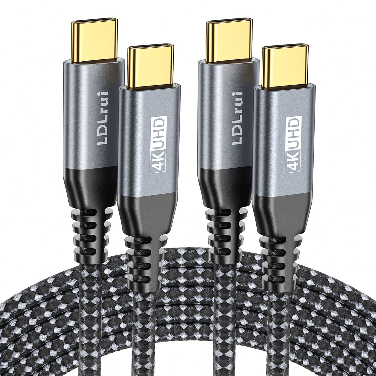 Usb C To C 3.2 Gen 2�2 Cable 100W/20Gbps [6Ft 2Pack] 4K Video Output Fast Charge Compatible With Thunderbolt 3 For Iphone 16/15 Macbook Ipad Galaxy S23 Pixel Dell Lg Usb C Display Monitor Etc.