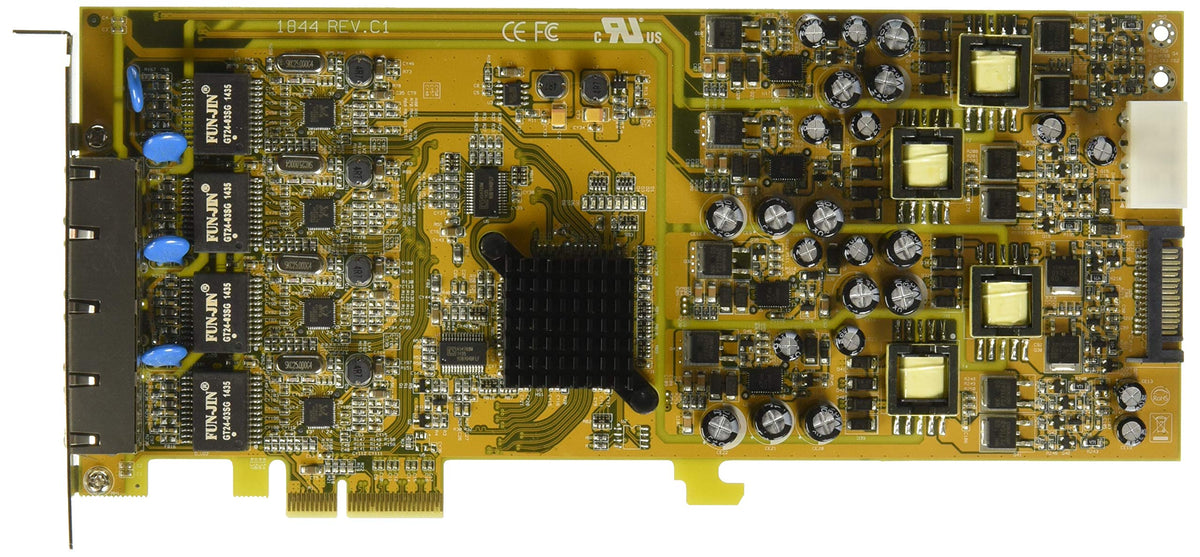 Startech.Com 4 Port Gigabit Poe (Power Over Ethernet) Card   Pcie Network Card   Poe / Poe+ Up To 25W Per Port   Pcie Nic   Giga