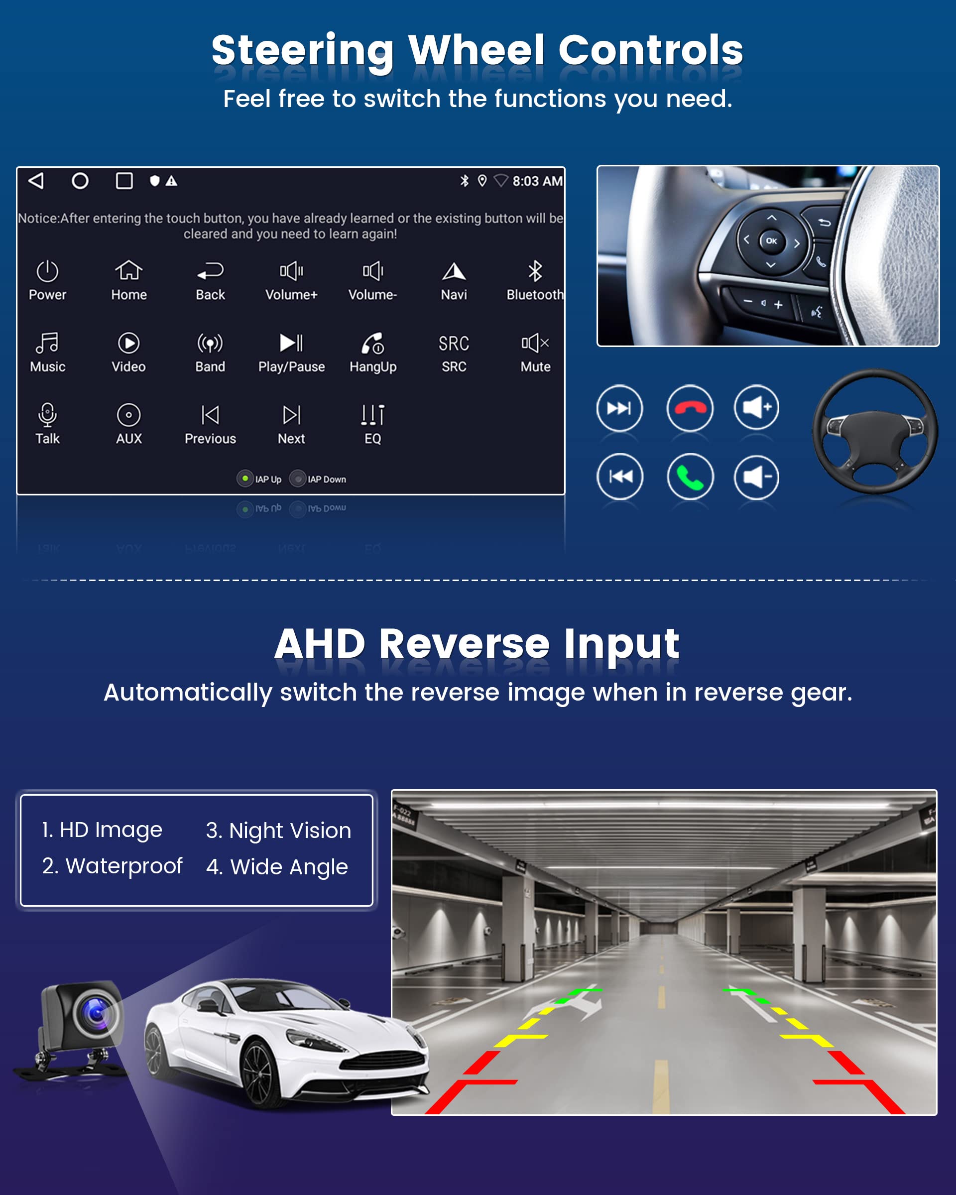 Roinvou 2+32G Android Carplay Stereo For 2006 2011 Toyota Yaris, 9'' Touch Screen In Dash Gps Navigation With Built In Wireless