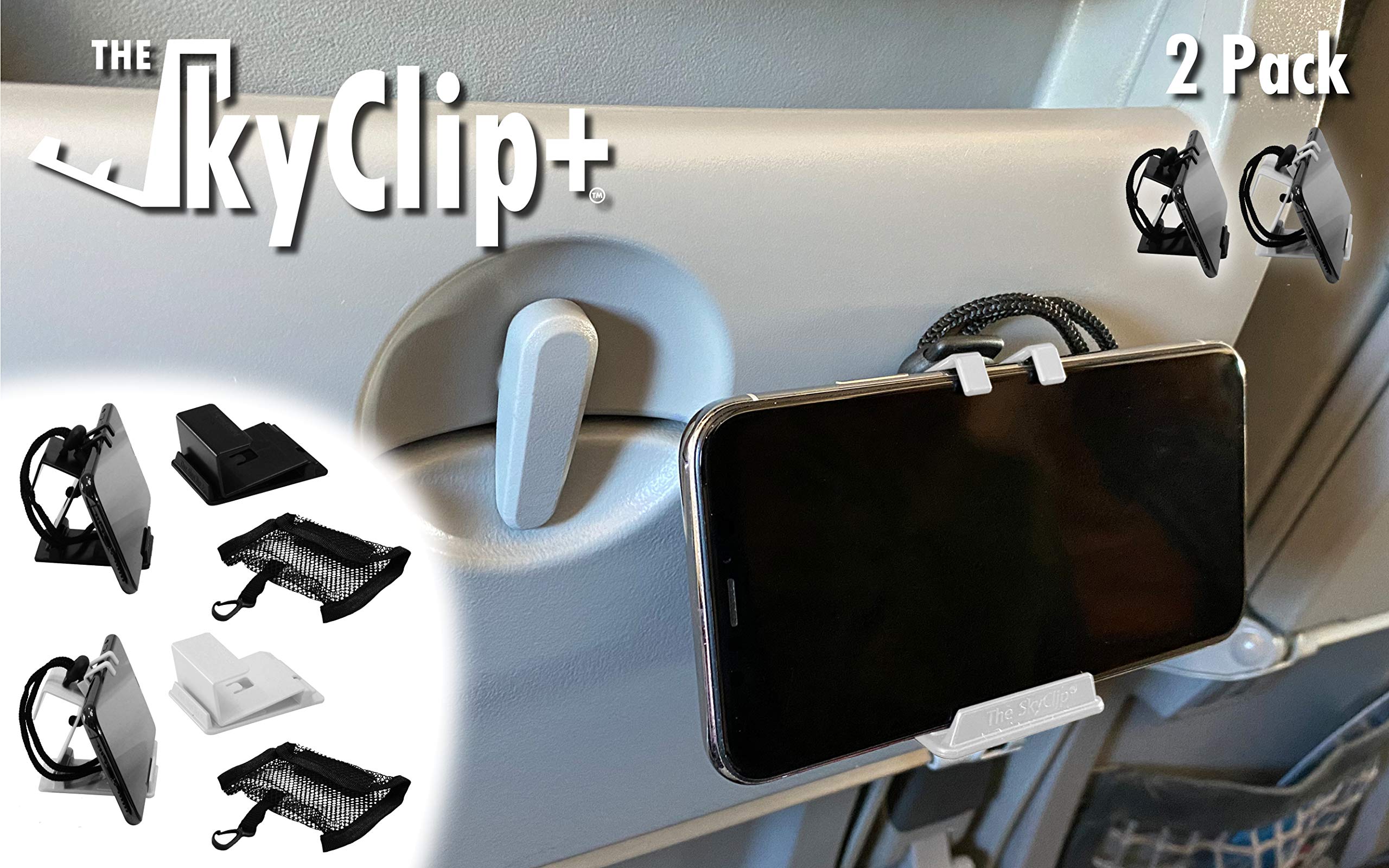 The Skyclip+ Phone & Tablet Holder For Air Travel, Home And Office Use   Inflight Phone Mount & Stand Compatible With Iphone, An