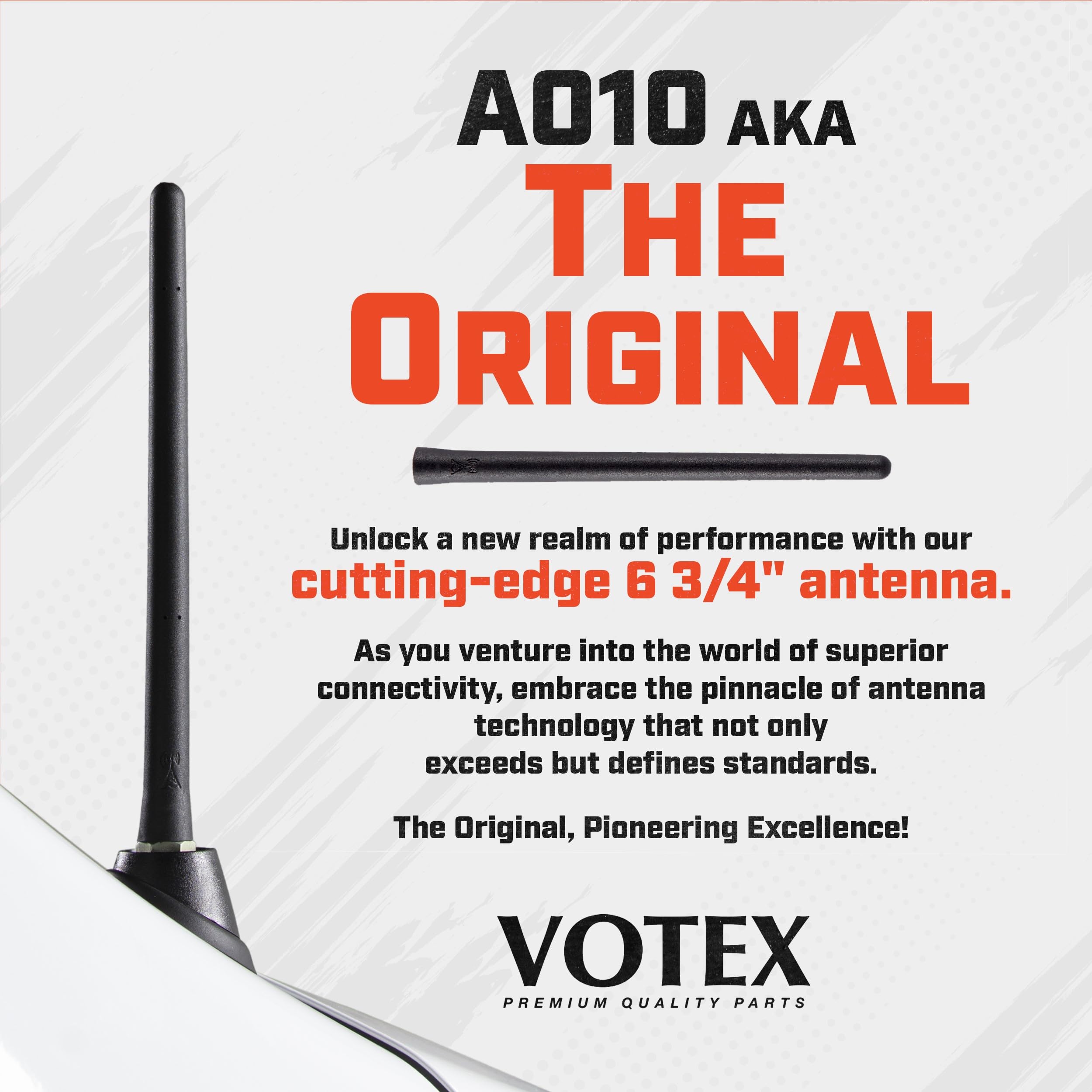 Antennamastsrus   Short Rubber Antenna Fits Ford Mustang (1979 2009)   Usa Stainless Steel Threading   The Original 6 3/4 Inch A