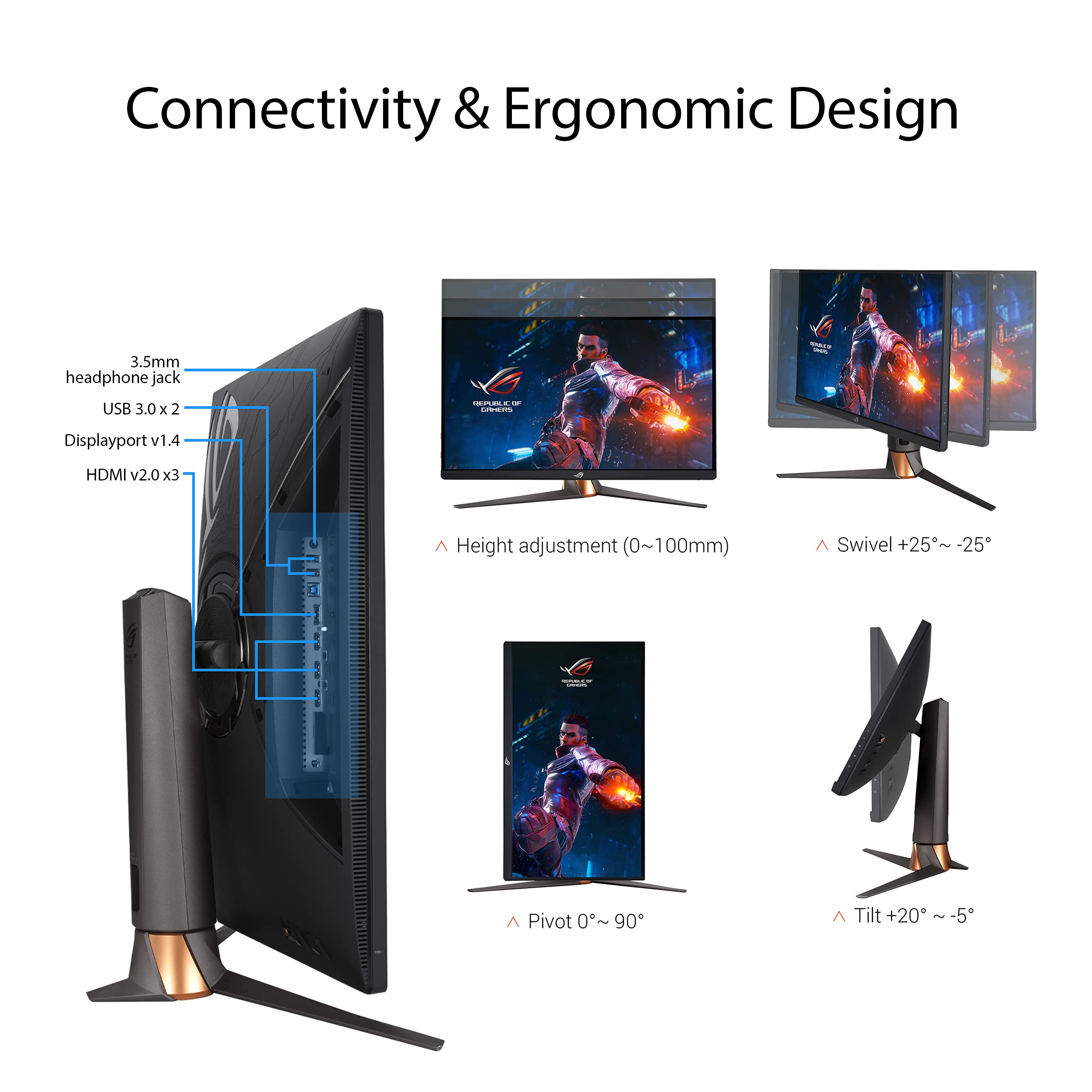 Asus Rog Swift 27    1440P Gaming Monitor (Pg279Qm) - Wqhd (2560 X 1440), Fast Ips, 240Hz, 1Ms, G-Sync, Nvidia Reflex Latency An