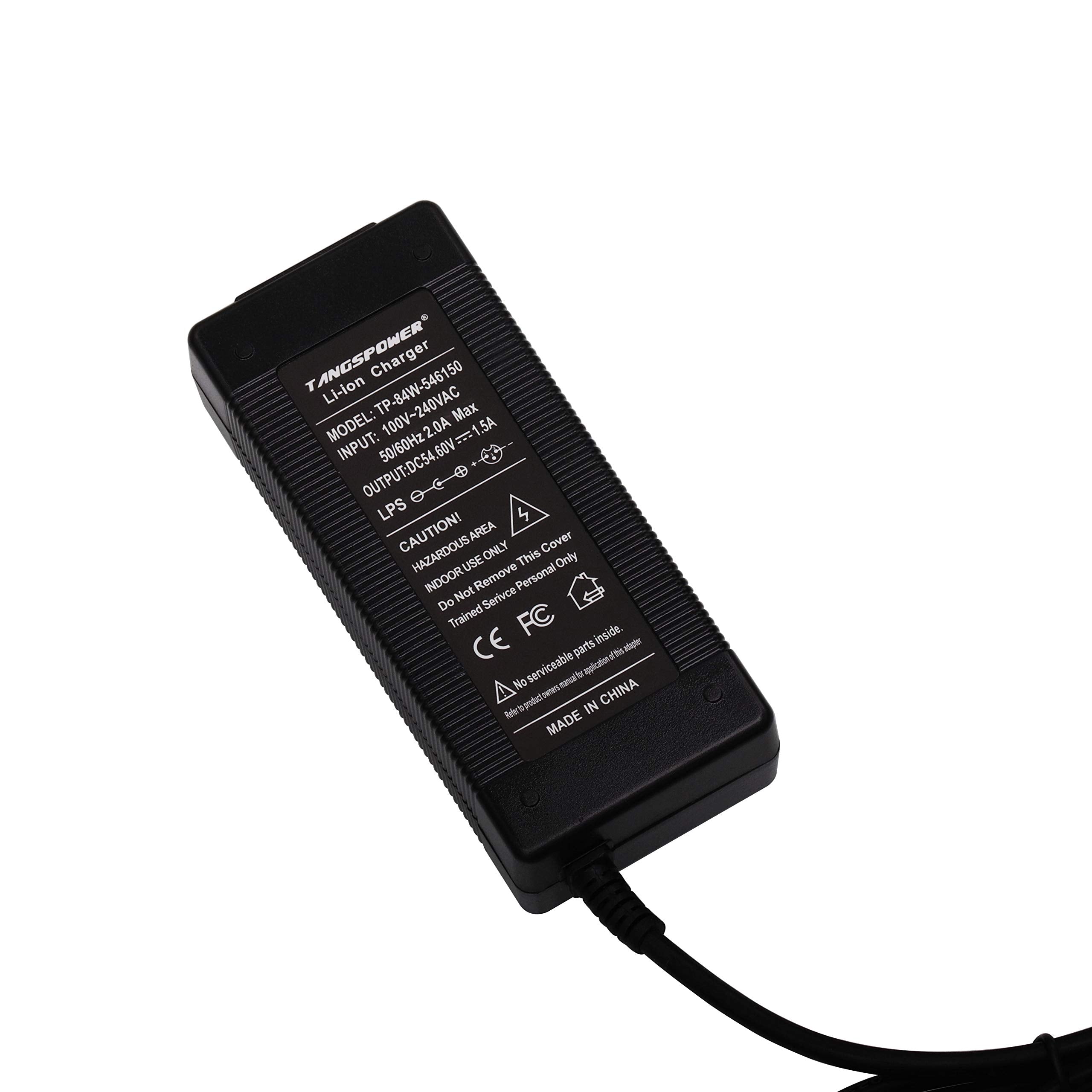 48V Charger For 13S 48V 18Ah Battery Lithium Battery 1500W Moped Style Charger Output 54.6V 1.5A 48 Volt Charger Rca Plug For 13