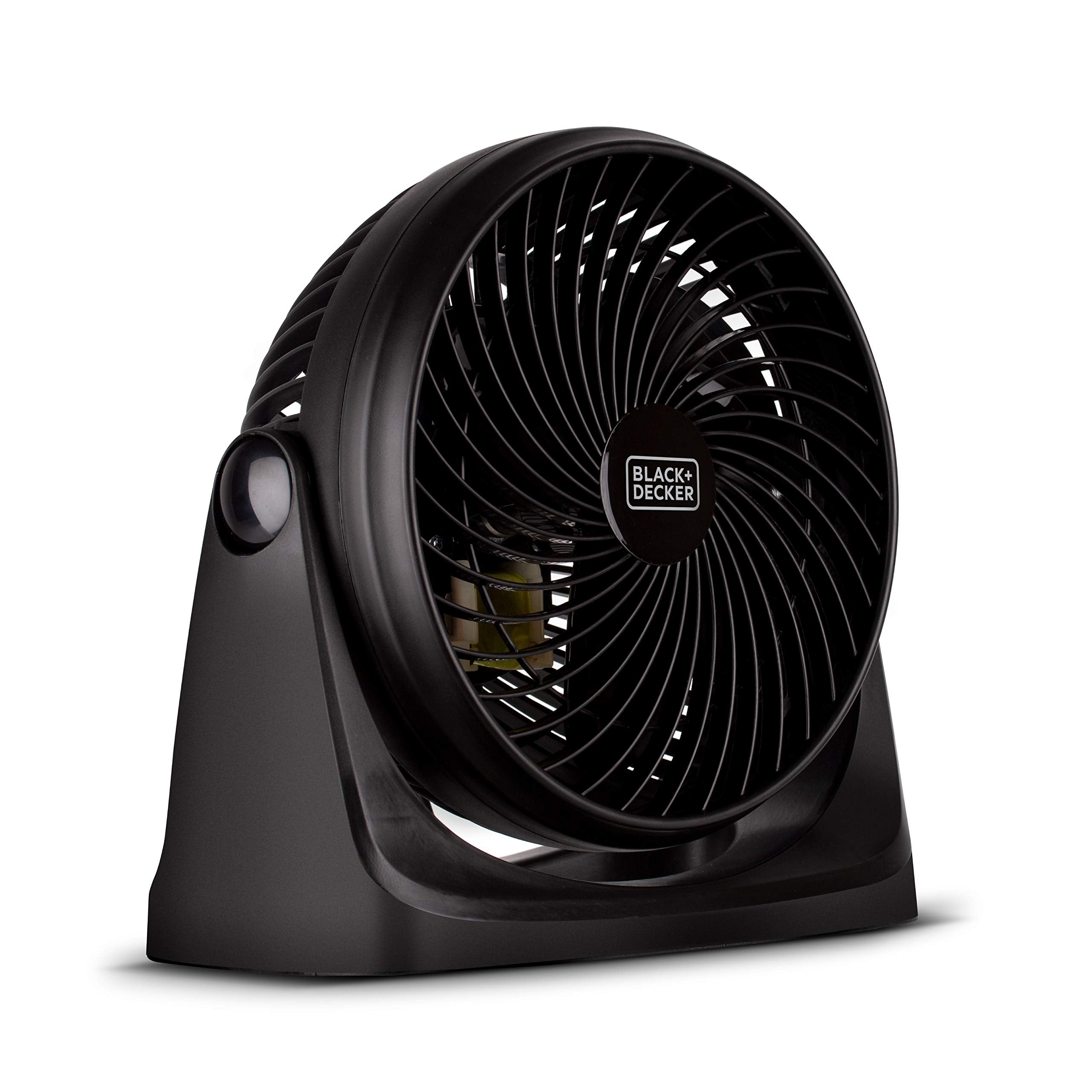 Black+Decker Turbo Desk Fan   Electric Portable 7 Inch Table Fan With Adjustable Tilt For Quiet Cooling, Black