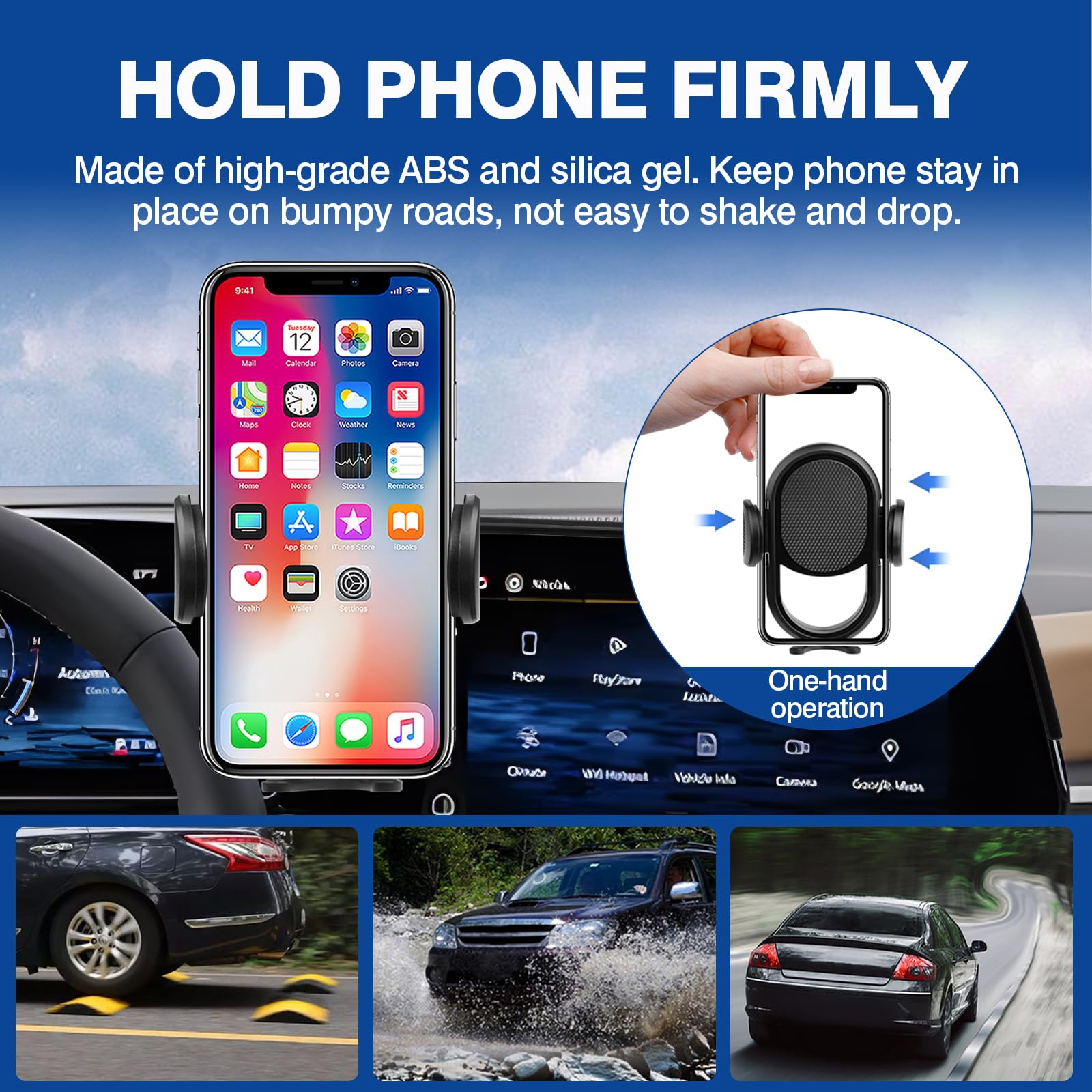 Autorder Car Phone Holder For 2025-2026 Chevy Chevrolet Equinox Accessories Phone Mount 11.3-Inch Screen Cell Phone Automobile C