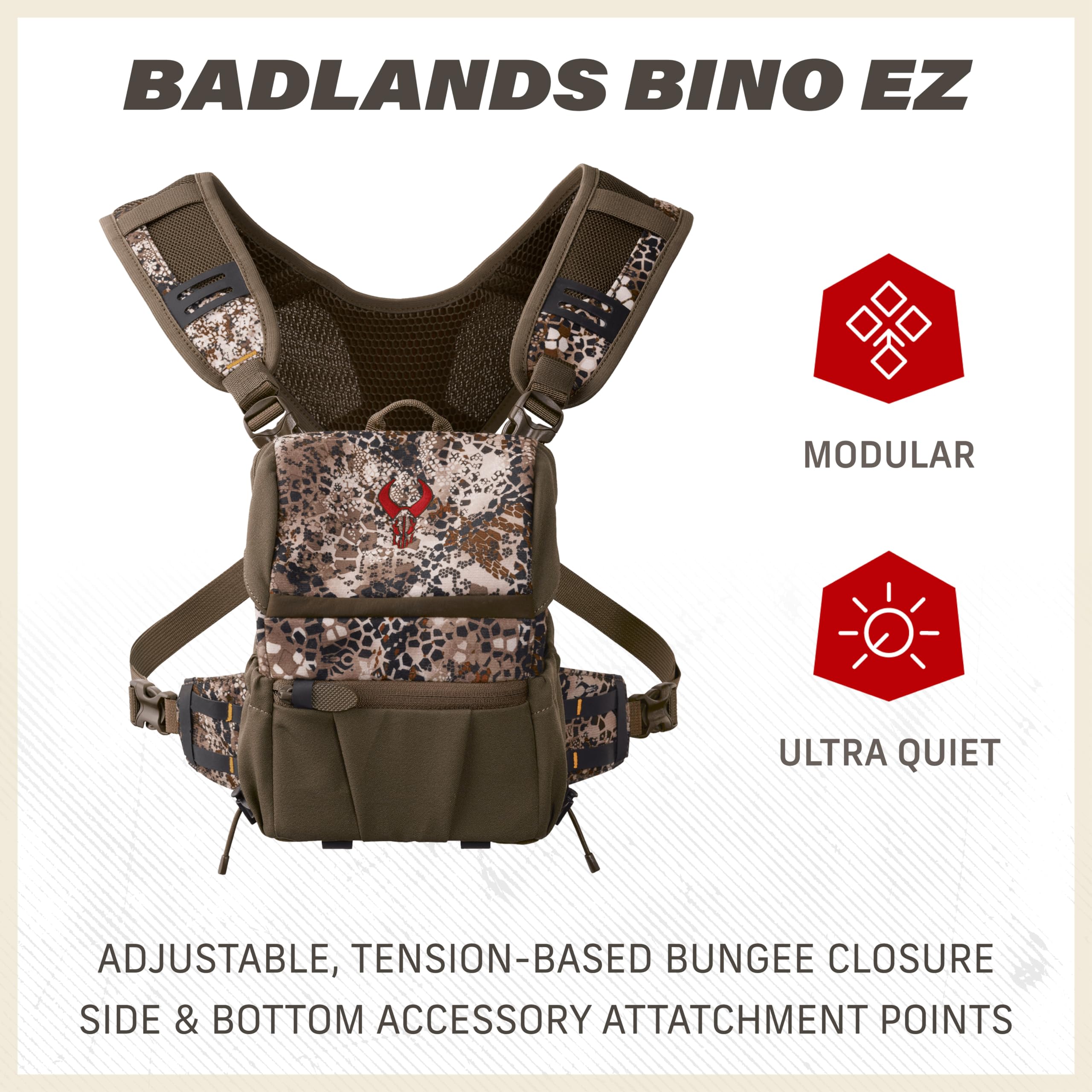 Badlands Bino Ez | Modular Binocular Harness System For Optimal Performance And Durability, Approach Fx, Medium
