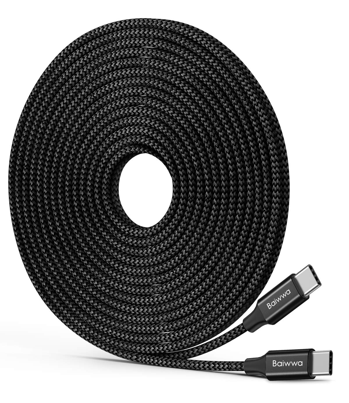 Usb C To Usb C Cable 20Ft, Super Long 60W Usb 2.0 Type C To C Charging Cord Braided Power Cord (No Data) Compatible With Samsung Galaxy, Pixel, Pad Pro/Air, Macbook Pro/Air