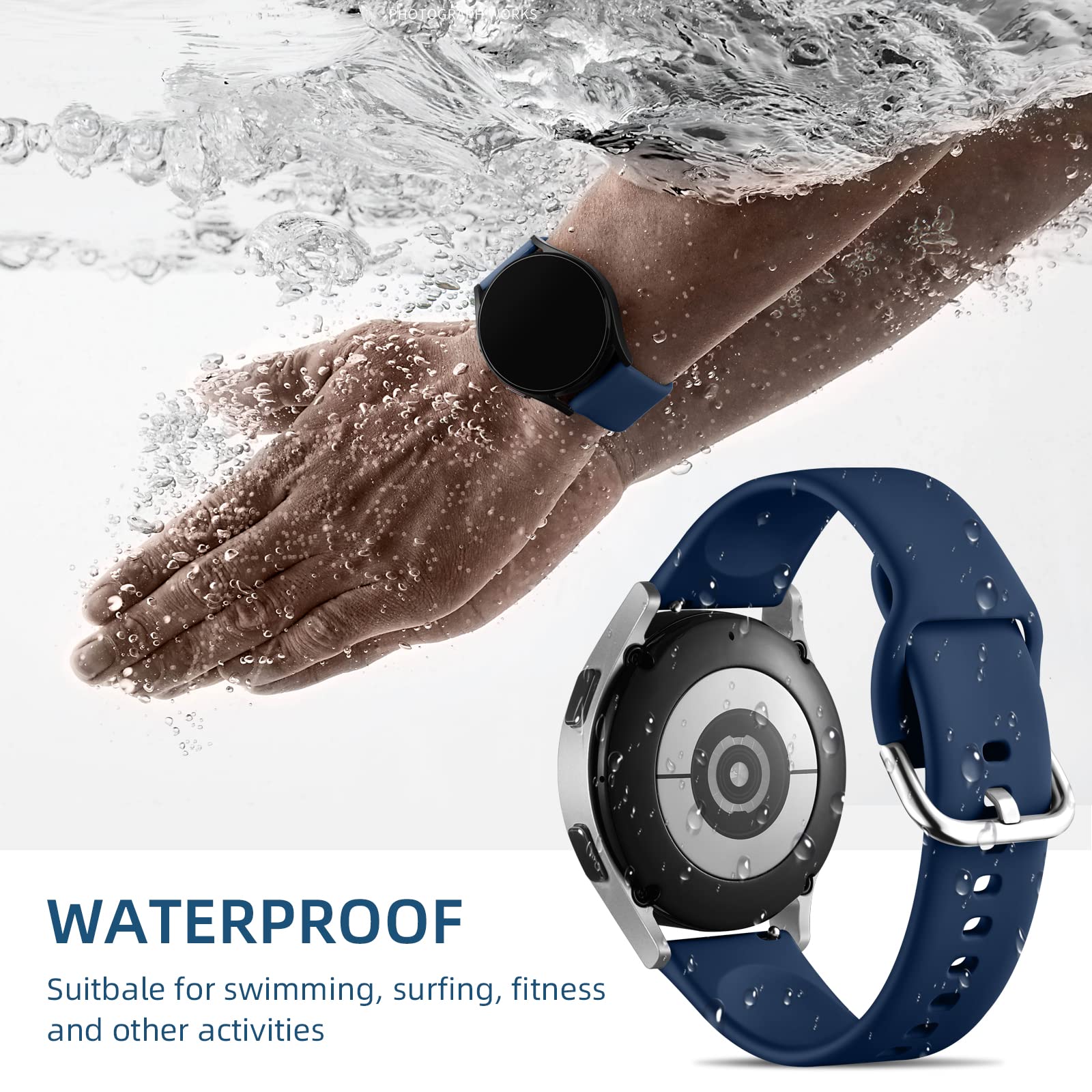 Daqin 10 Pack Bands Compatible With Samsung Galaxy Watch 7/6/5/4 40Mm 44Mm/Watch 6 Classic 43Mm 47Mm/Watch 5 Pro 45Mm/Watch 4 Cl