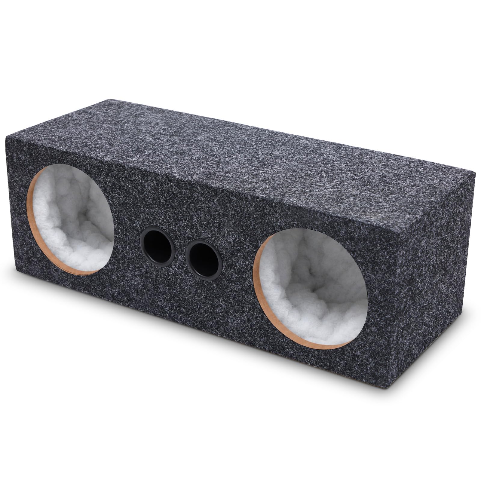 Datanly Dual 6.5 in Car Speaker Box, Ported MDF Enclosure with Carpet