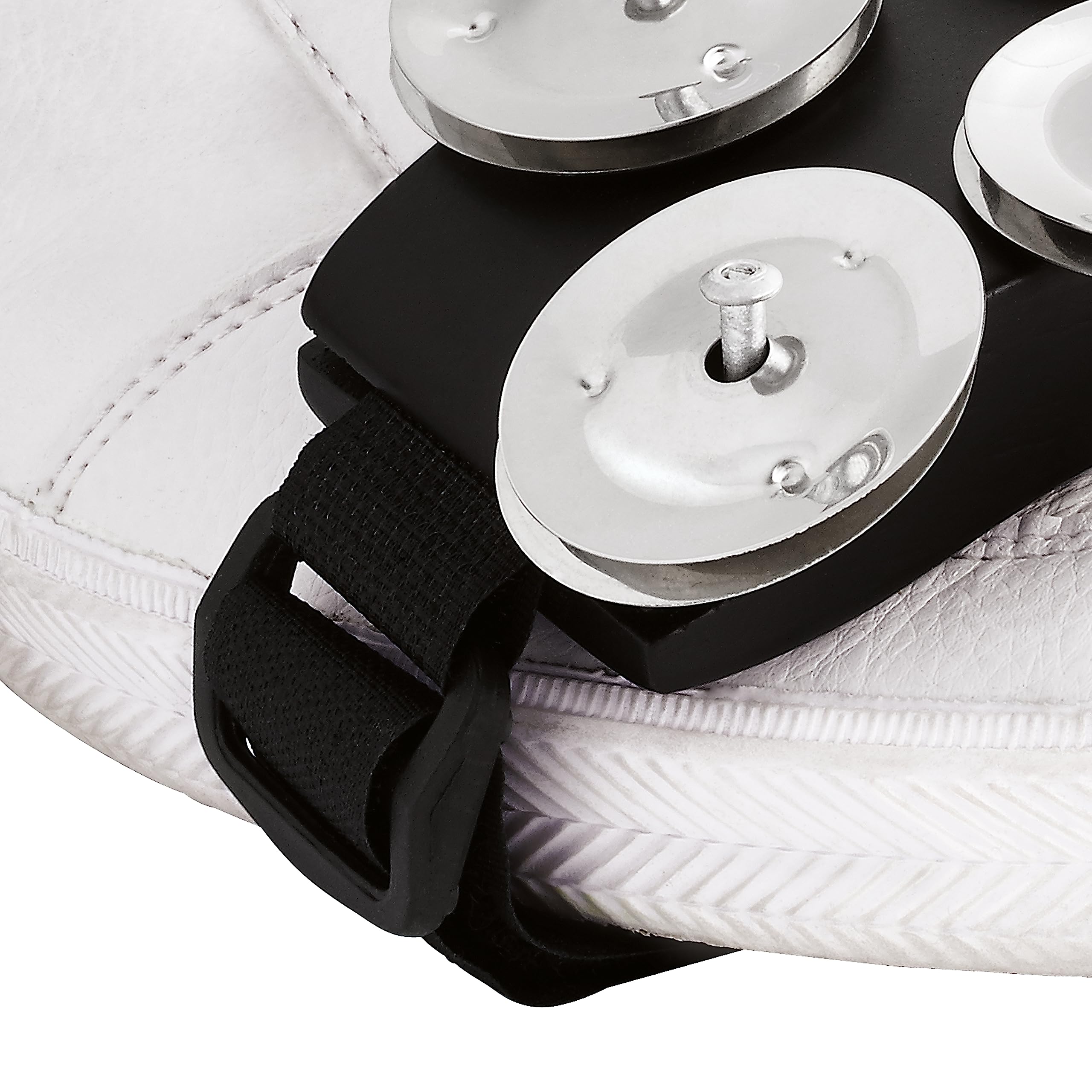 Meinl Percussion Cft5 Bk Cajon Foot Tambourine With Steel Jingles, Black