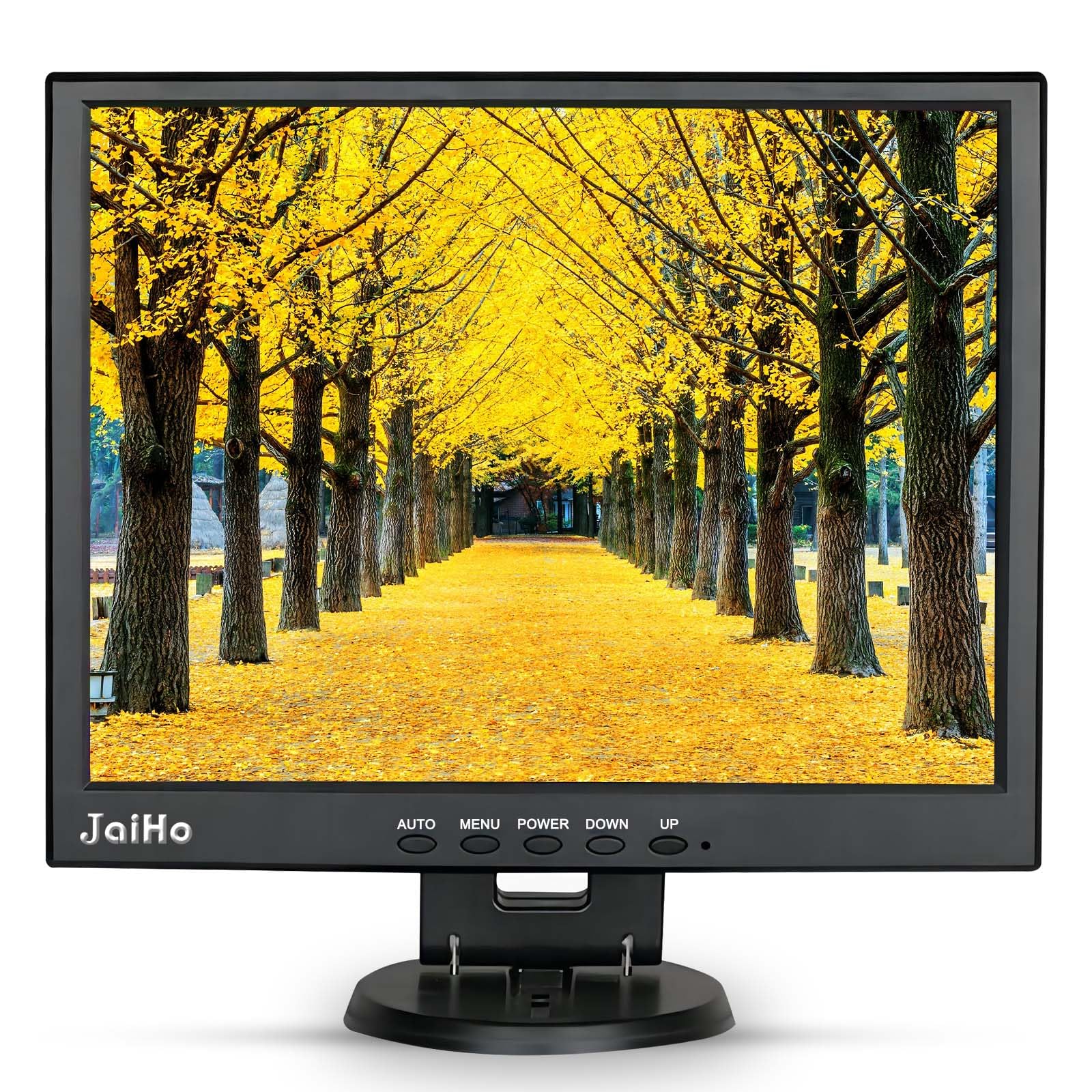 Jaiho 14 Inch Lcd Security Cctv Monitor, 1024X768 4:3 Resolution Color Tft Lcd Display Screen With Hdmi/Vga/Bnc/Av Ports For Sur