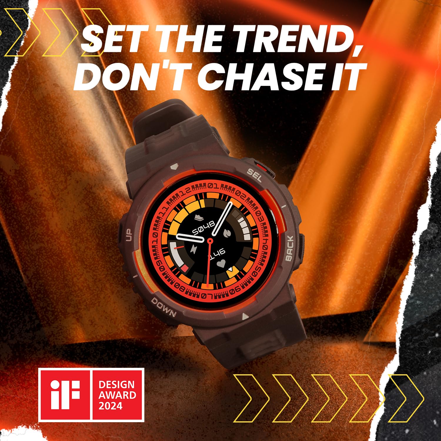 Amazfit Active Edge Smart Watch 46 Mm, Rugged Sport & Fitness Watch, Gps, Ai Health Scoach For Outdoor, Workouts & Exercise, 16