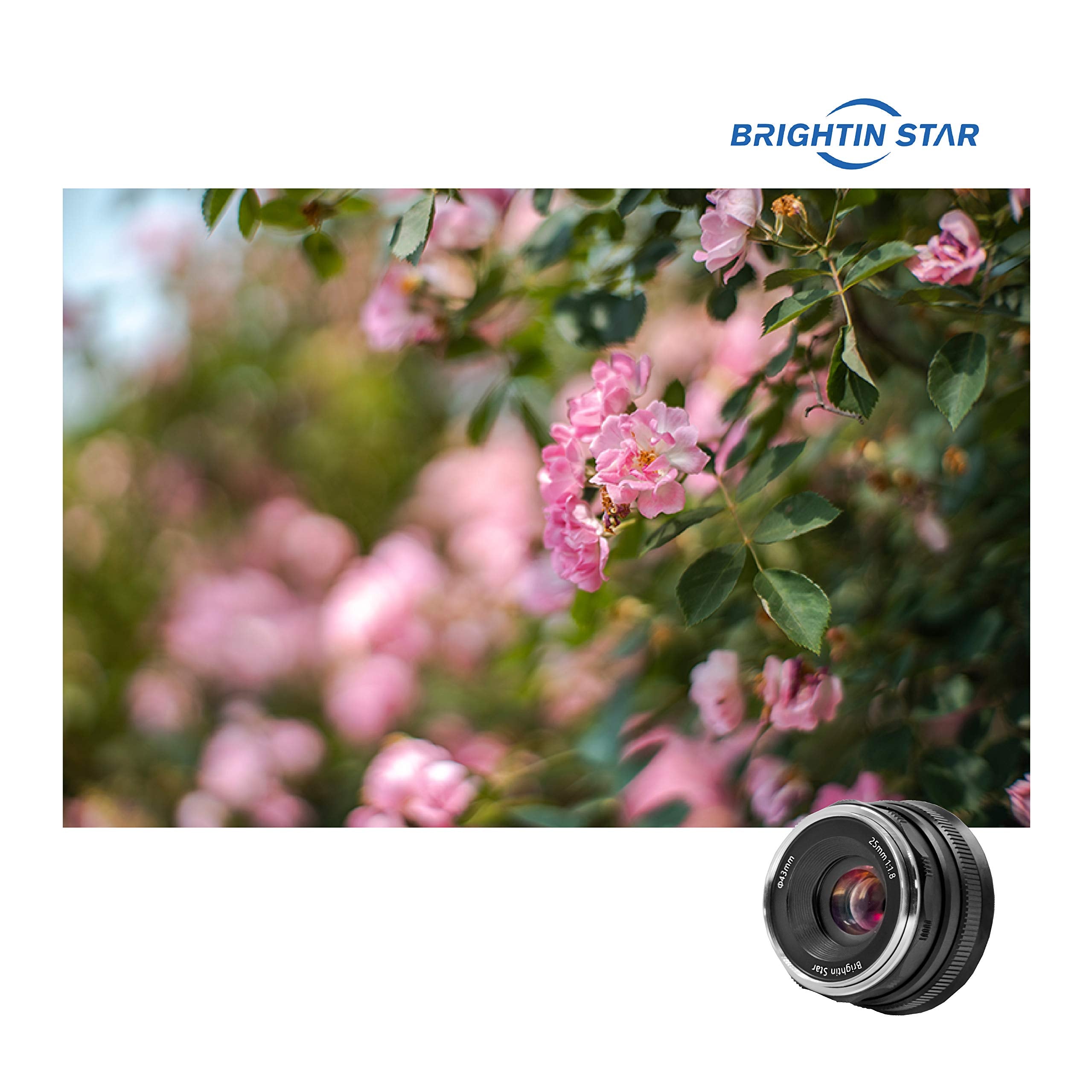 Brightin Star 25Mm F1.8 Wide Angle Manual Focus Prime Lens For Fujifilm Xf Mount Mirrorless Cameras  Aps C Mf Large Aperture Fix