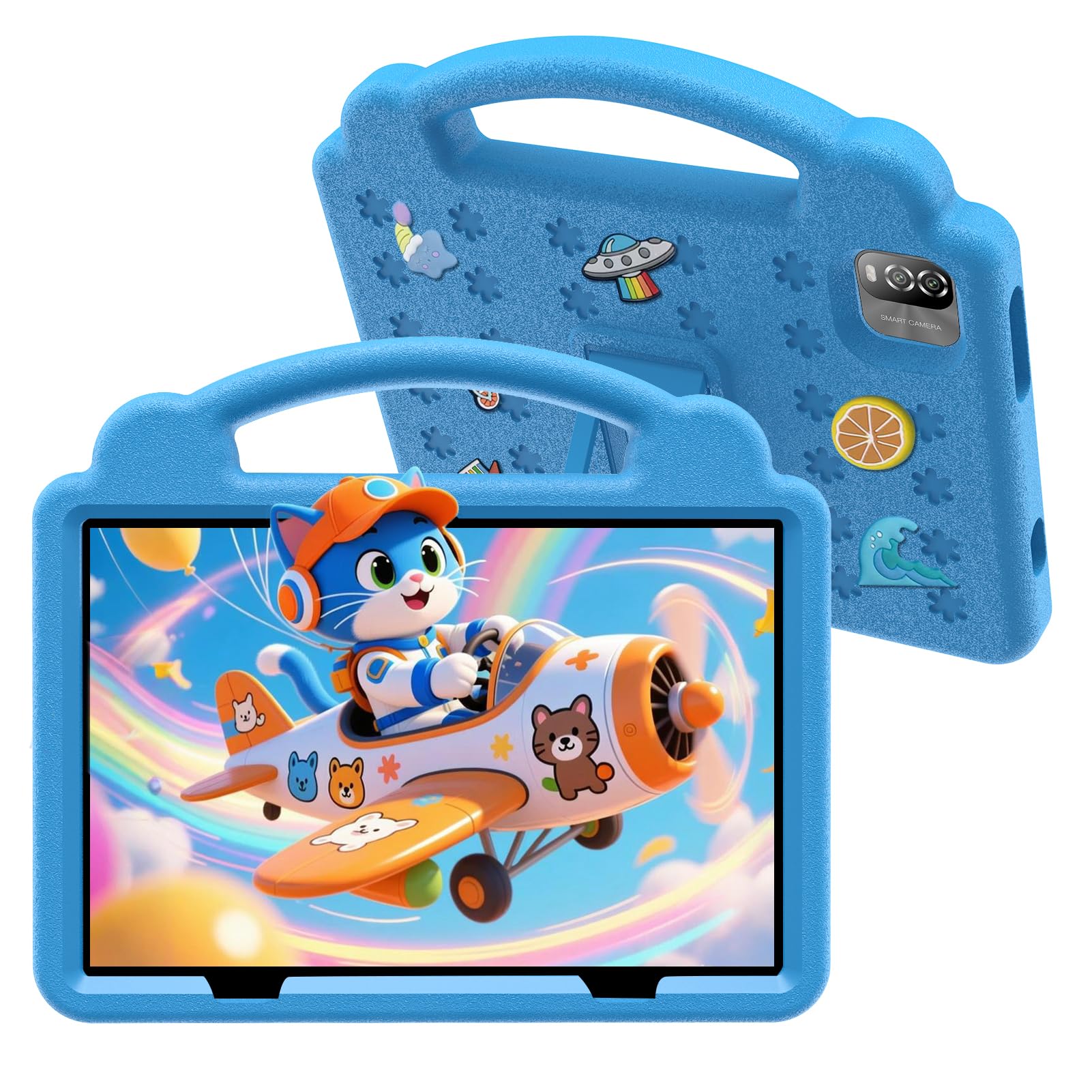 VOLENTEX 10 Inch Kids Tablet with Case, Android 15 Tablets for Age 3-12, 64GB Educational Pad,Parental Control, 5G WIFI6, Dual C