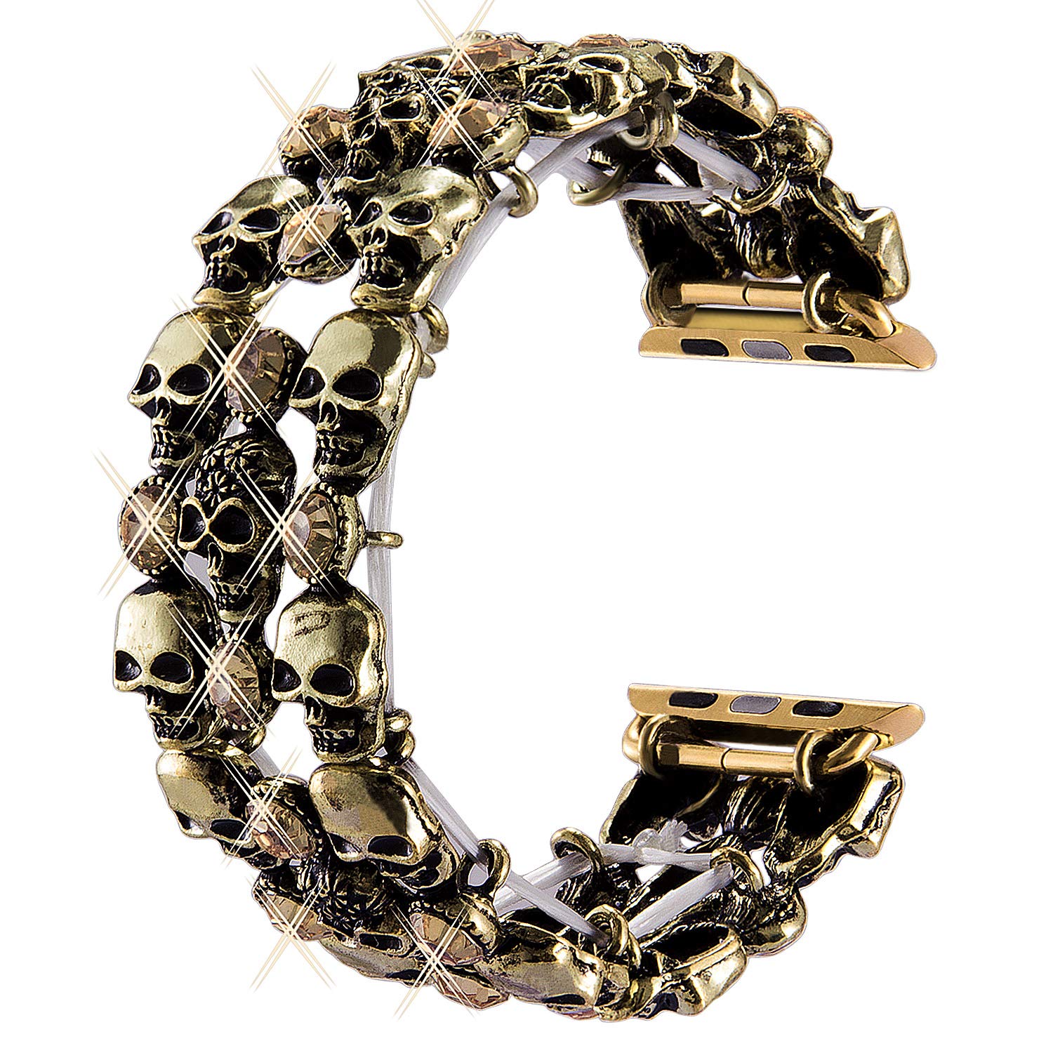 Viqiv Skull Bands Compatible With Apple Watch Ultra Band 38Mm 40Mm 41Mm Iwatch Series Se 9 8 7 6 5 4 3 2 1, Diamond Rhinestone S