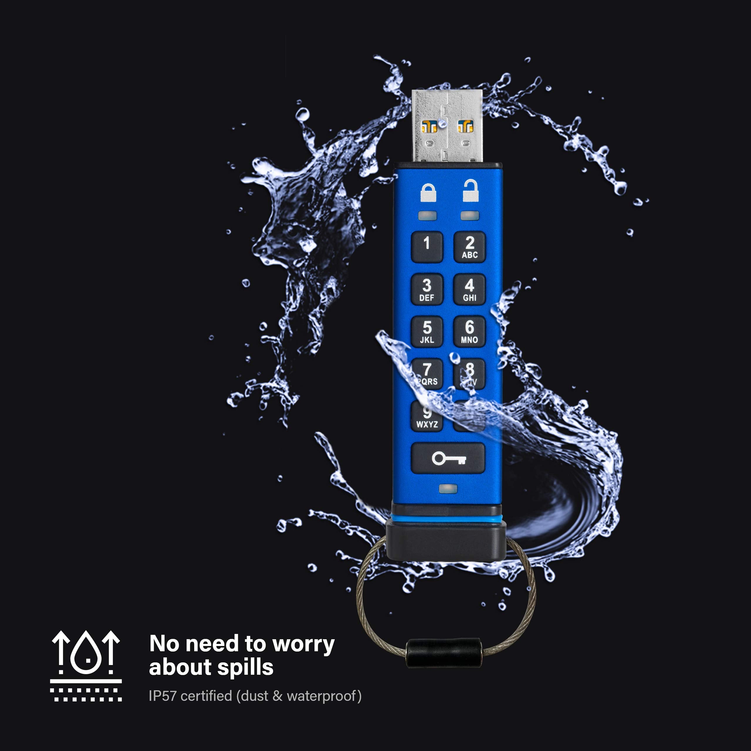 Istorage Datashur Pro 16 Gb | Encrypted Usb Memory Stick | Fips 140 2 Level 3 Certified | Password Protected | Dust/Water Resist