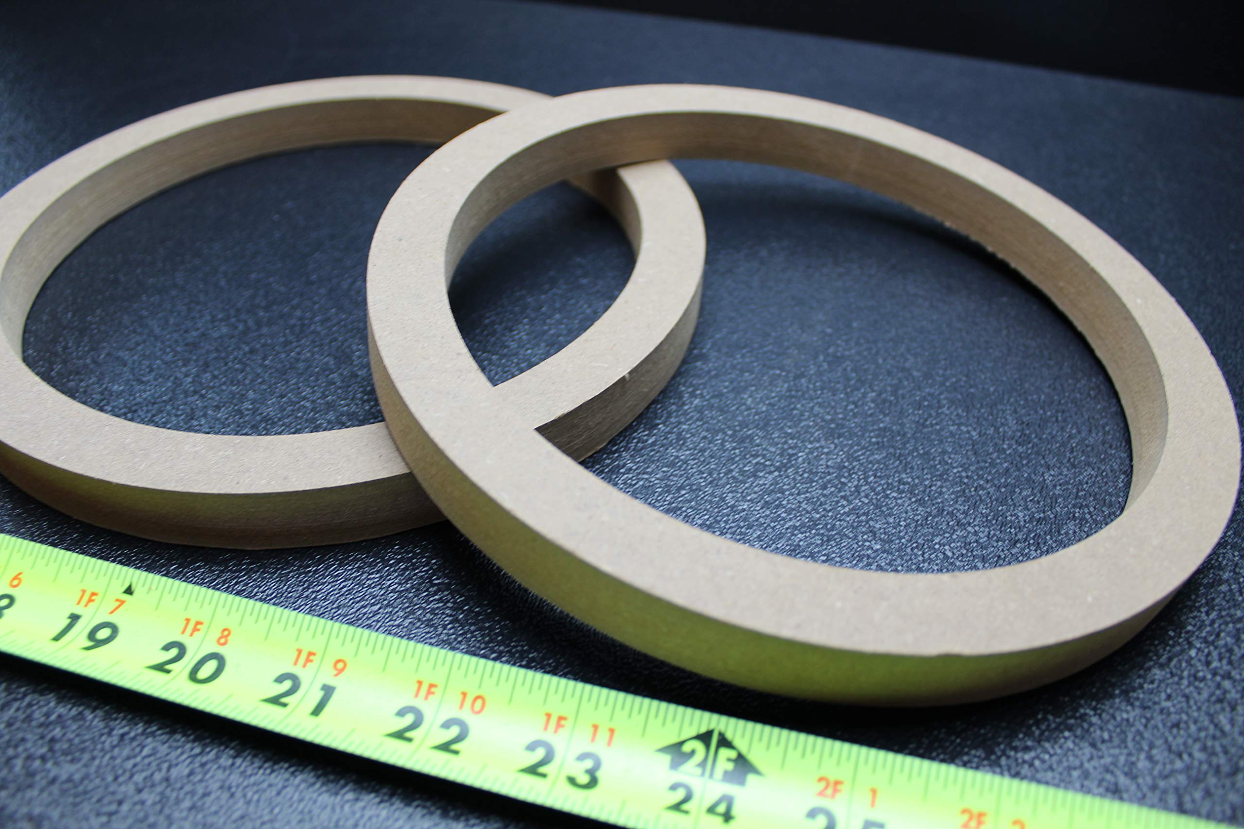 2 Mdf Speaker Ring Spacer 8 Inch Wood 3/4 Thick Fiberglass Box Enclose Ring 8R