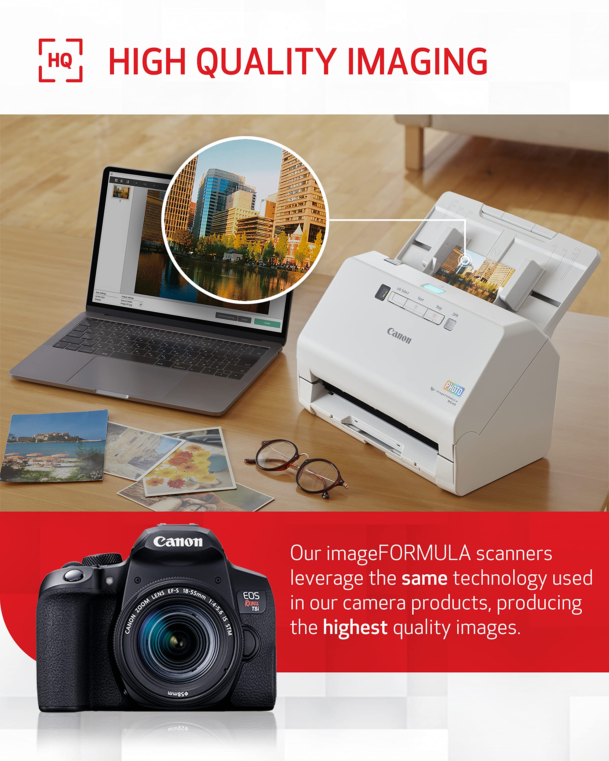 Canon Imageformula Rs40 - Photo And Document Scanner, Auto Document Feeder, Windows And Mac, Scans Old And New Photos In Varying