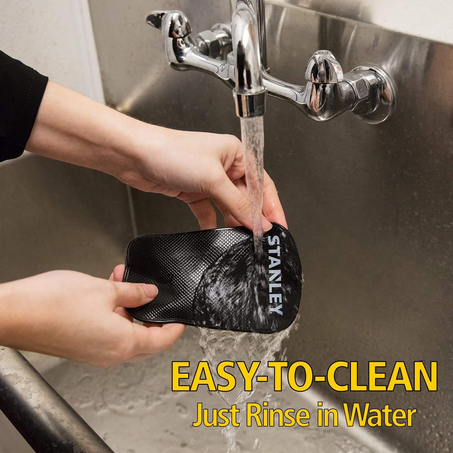 Stanley S4005 3.5'' X 5.75'' Extra Strong Anti Slip Grip Dashboard Gel Pad For Cell Phone, Tablet, Gps, Keys Or Sunglasses, Pack