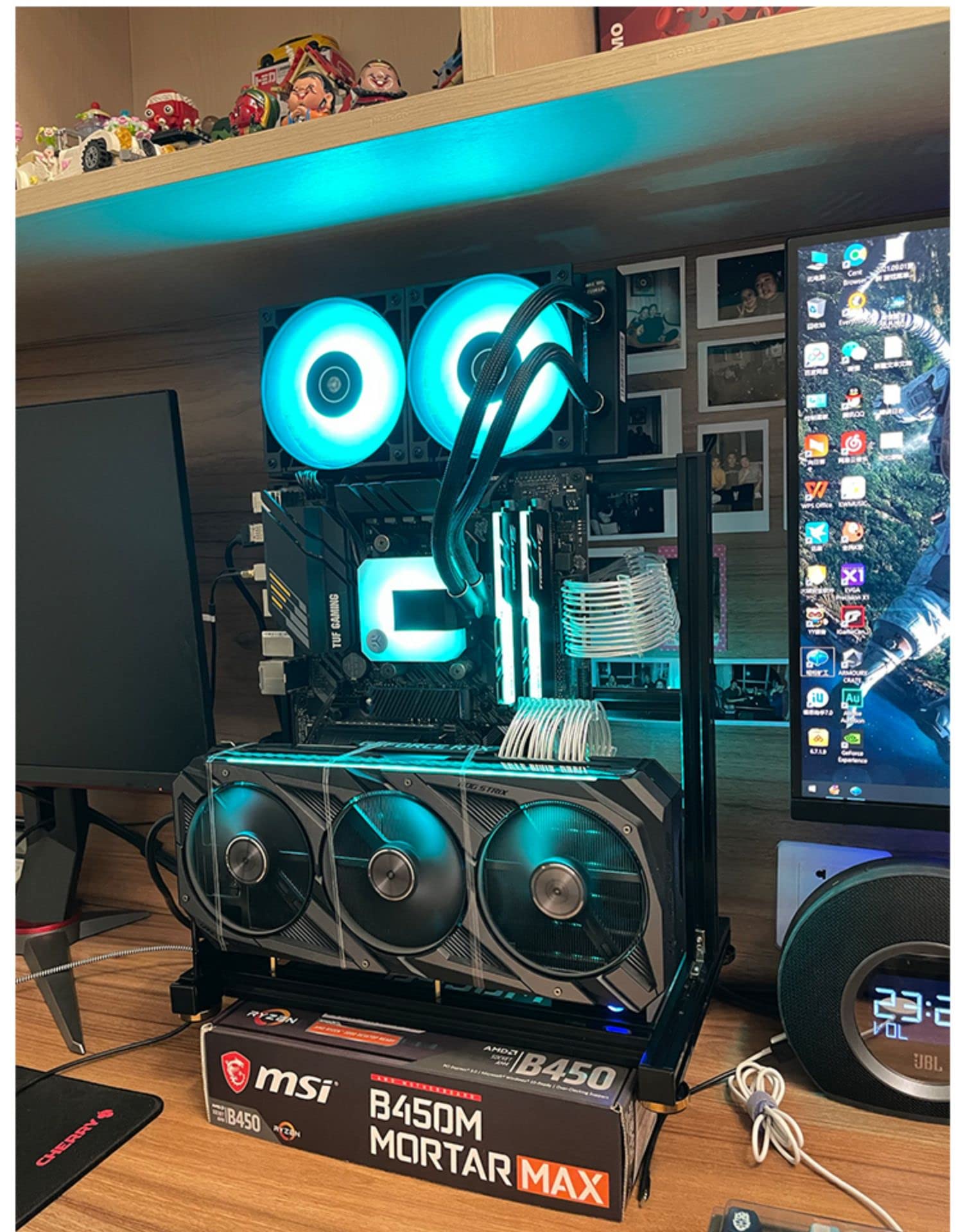 Ediy Pc Test Bench Open Air Computer Case Itx Umatx Matx Motherboard Chassis Aluminum Bracket Diy Bare Frame Atx Support 120 240