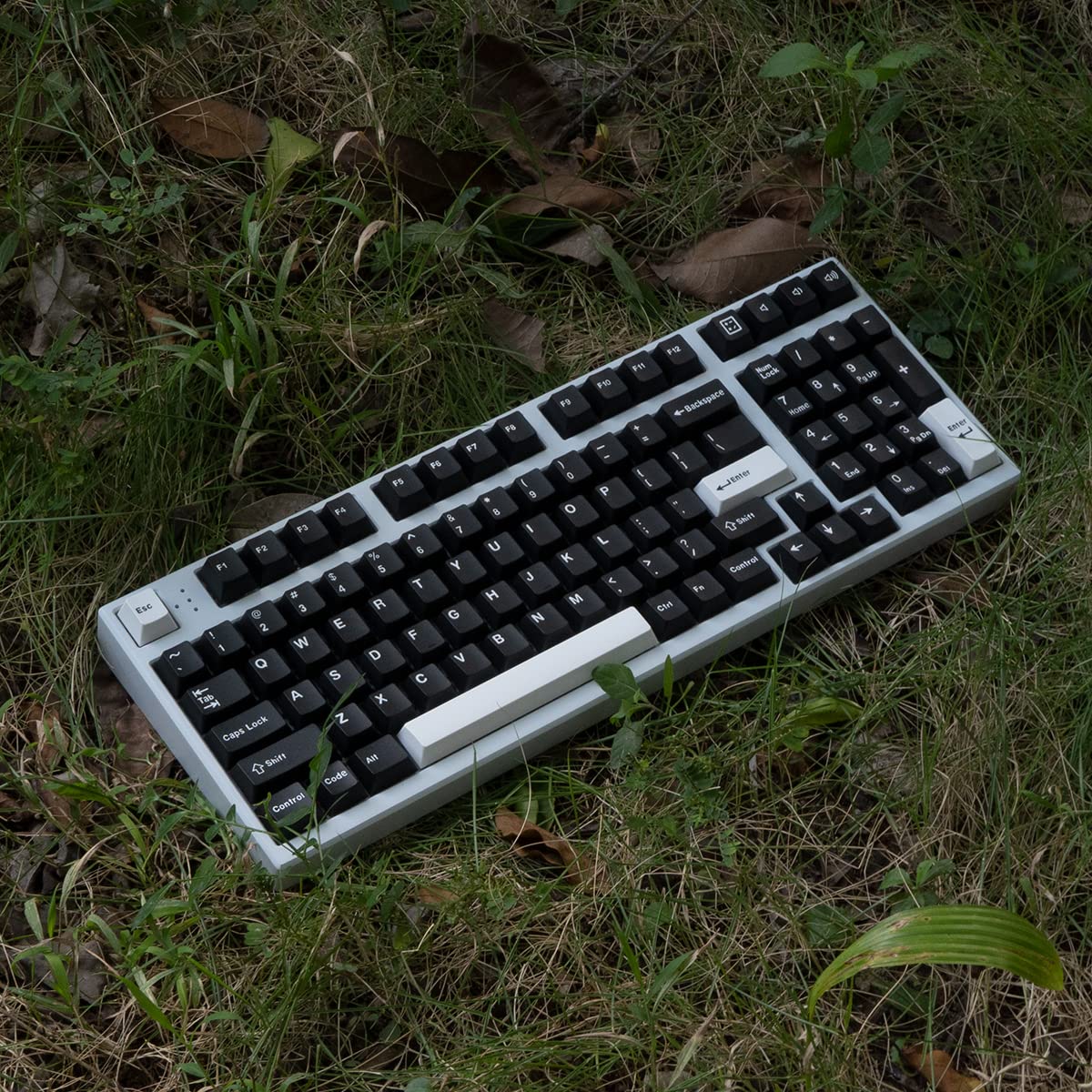 Black White Wob Keycaps Set 173 Keys Cherry Profile Doubleshot Custom Keycaps Iso Ansi For Cherry Mx Gateron 60% 65% 75% 95% Mec