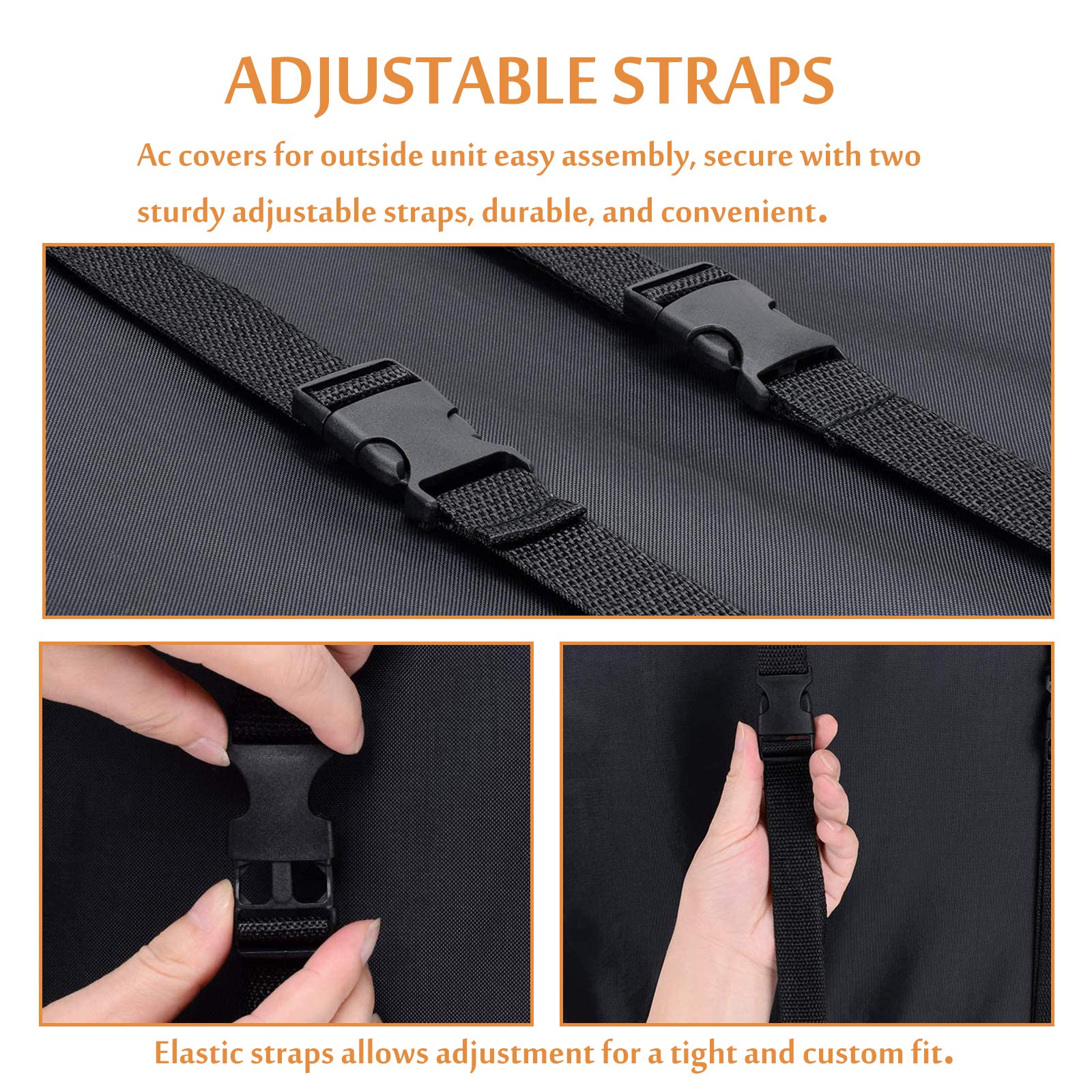 Foozet Window Air Conditioner Cover For Outside Unit, 21''W X 16''D X 15''H Inches, Small, 420D