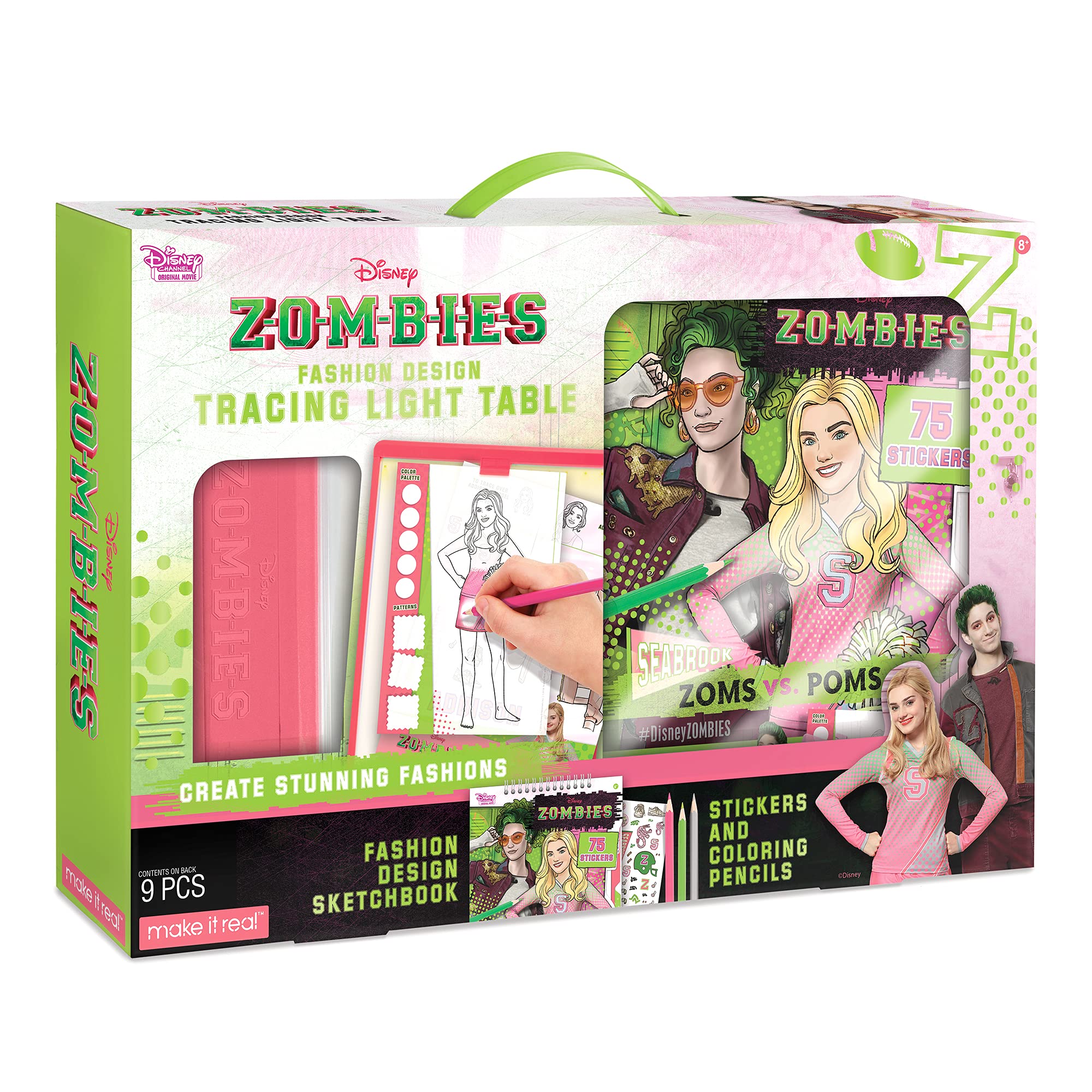 Make It Real   Disney Zombies Fashion Design Light Table   Fashion Design Tracing Light Box Or Kids   Includes Tracing Light Tab