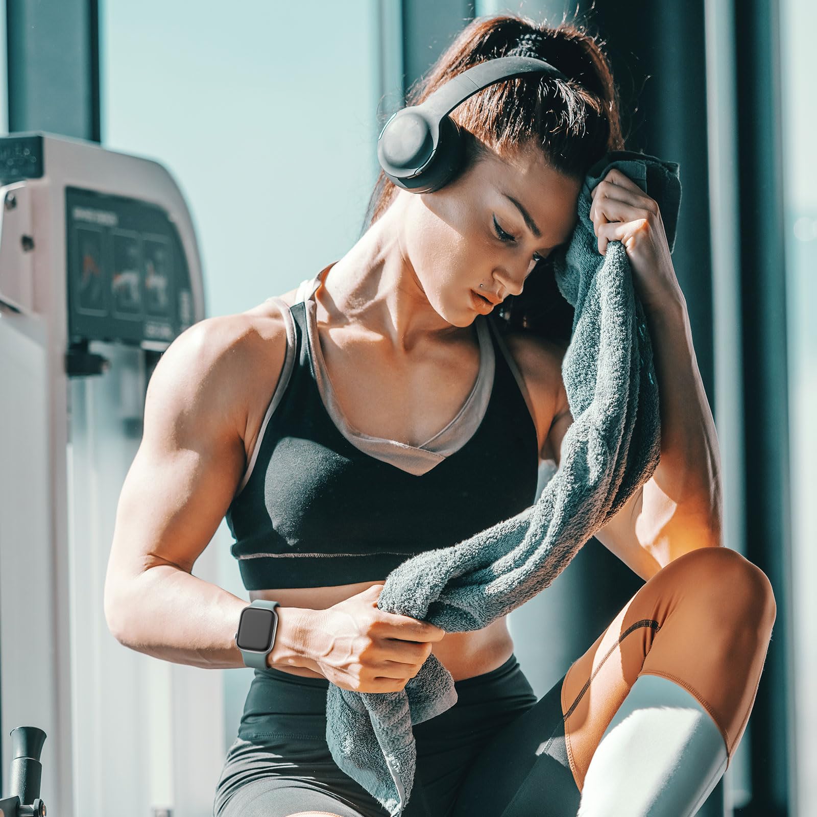 Compatible With Apple Watch Bands For Women 46Mm 45Mm 44Mm 49Mm 42Mm 41Mm 40Mm 38Mm Men, Silicone Sport Strap For Apple Watch Se