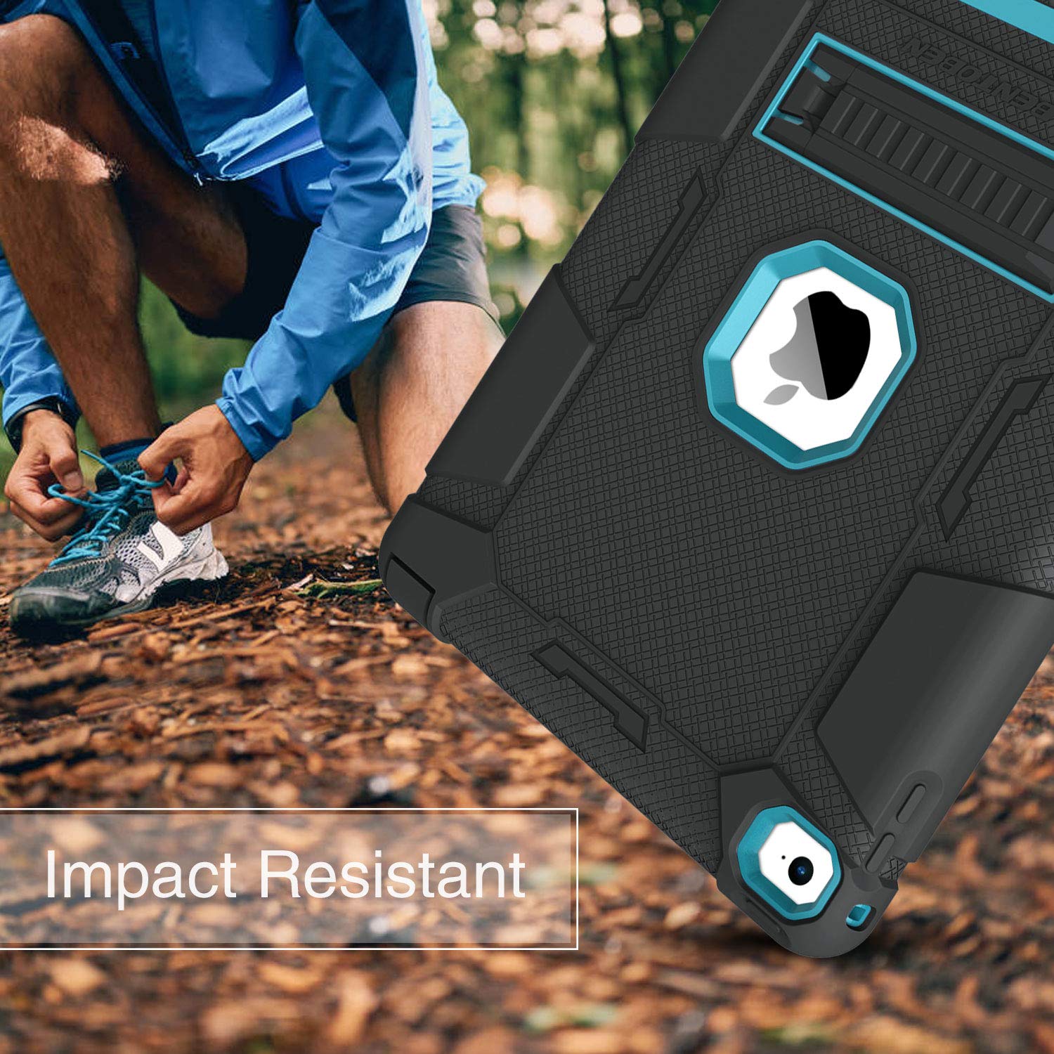 Bentoben Ipad Air 2 Case, Hybrid Shockproof Protective Case With Kickstand Rugged Triple-Layer Shock Resistant Drop Proof Case C