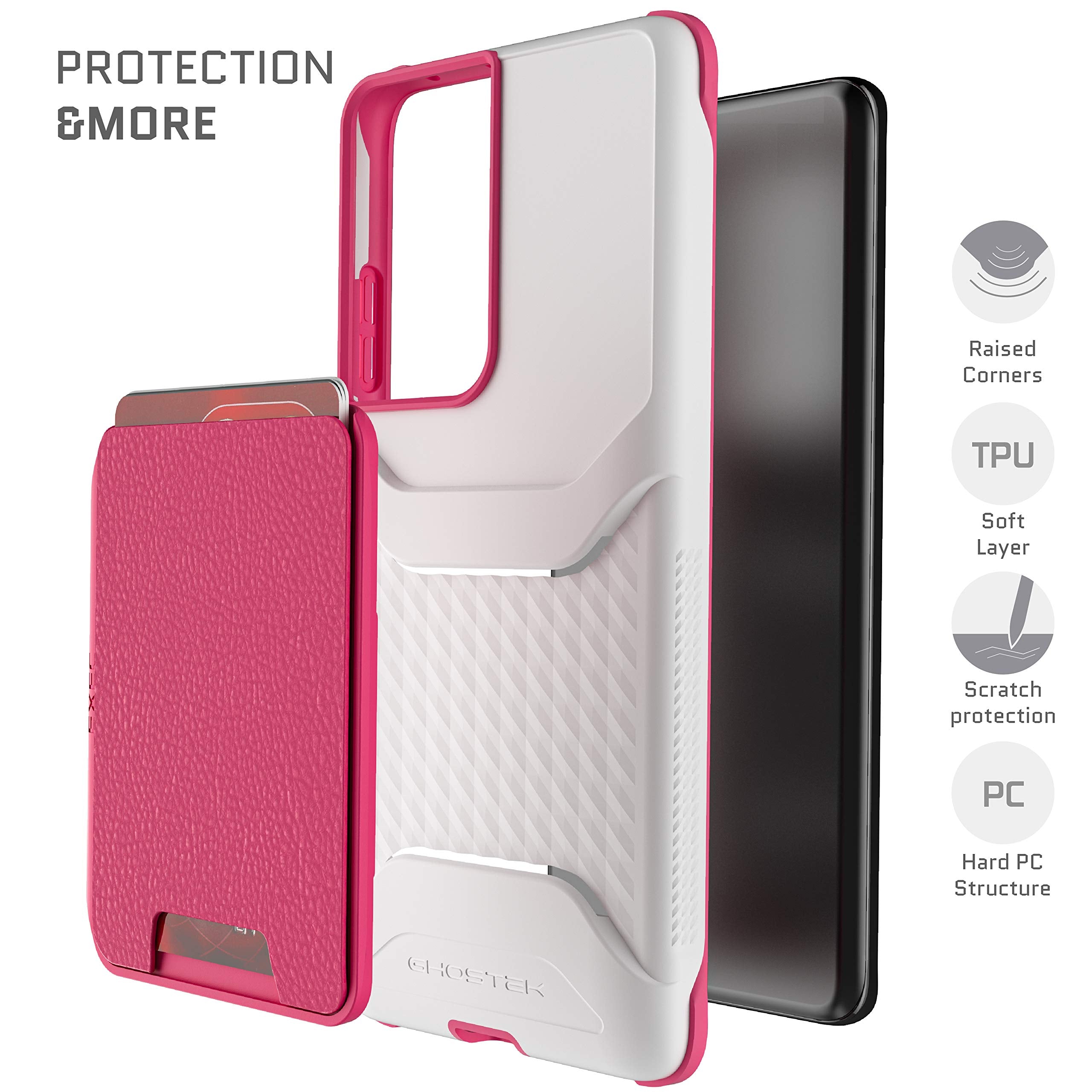 Ghostek Exec Samsung S21 Plus Wallet Case With Card Holder Works With Magnetic Car Vent Mounts And Easily Detachable For Wireles