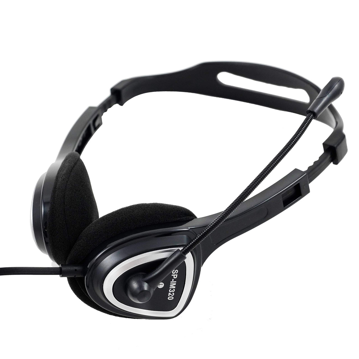 Imicro Im320 Usb Headset With Adjustable Microphone Noise Cancelling, Wired Headphone For Pc, Laptop,Black