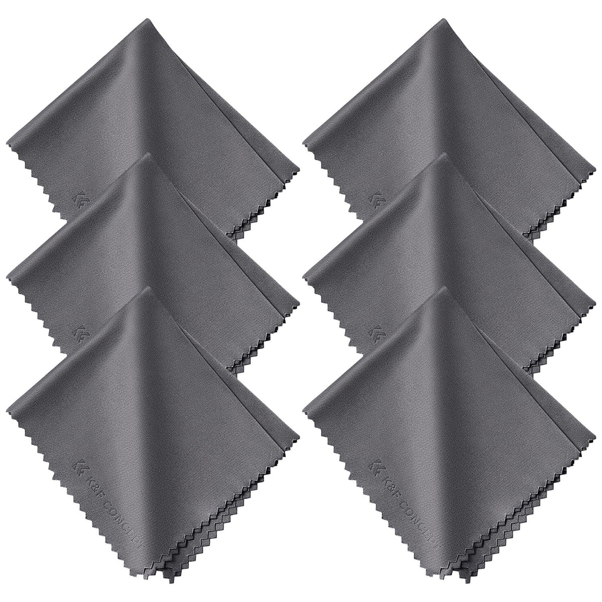 K&F Concept 6 Pack Microfiber Cleaning Cloth(15X18Cm), Washable Reusable Lens Cleaning Cloth For Cleaning Camera Lenses, Glasses, Screens, Cameras, Eyeglasses, Lcd Tv Screens, Tablets