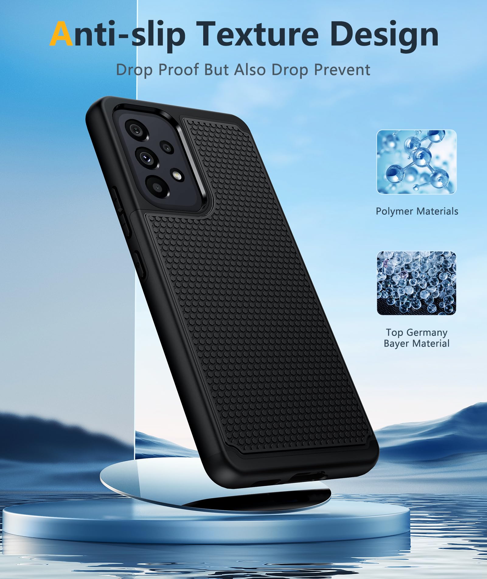 Bniut For Samsung Galaxy A53 5G (Galaxy A53 5G Uw) Case: Dual Layer Protective Heavy Duty Cell Phone Cover Shockproof Rugged Wit