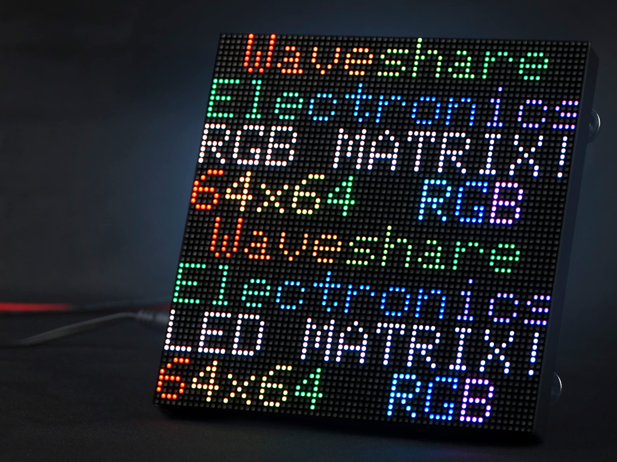 64x64 4096 Pixels RGB Full-Color LED Matrix Panel 2.5mm Pitch, Adjustable Brightness Chainable Design,Display Text/Colorful Imag