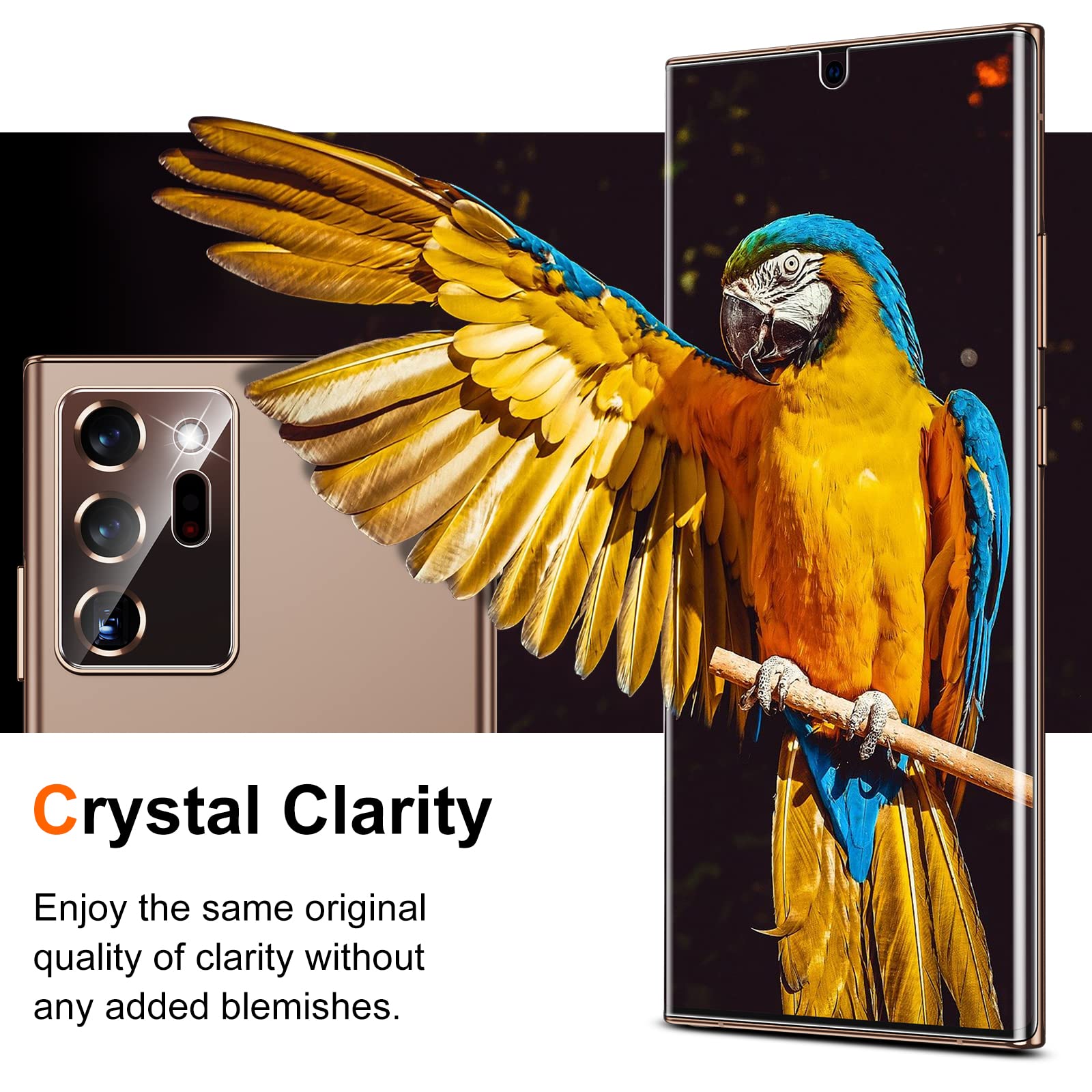 Uniqueme [2+2 Pack] Compatible With Samsung Galaxy Note 20 Ultra 6.9 Inch Soft Tpu Screen Protector ?Not Glass? And Camera Lens