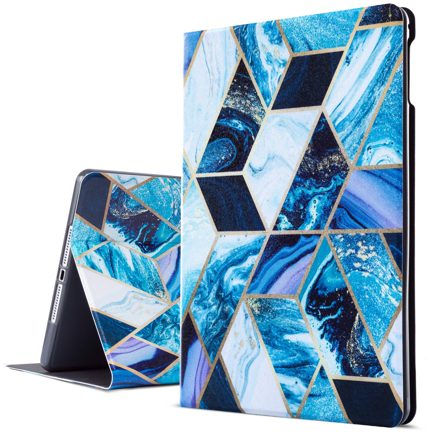 Ipad Air 2 Case, Ipad Air Case, Ipad 9.7 Inch Case Blue Marble Protective Cover For Ipad 5Th/6Th Generation, Multi Angle Viewing