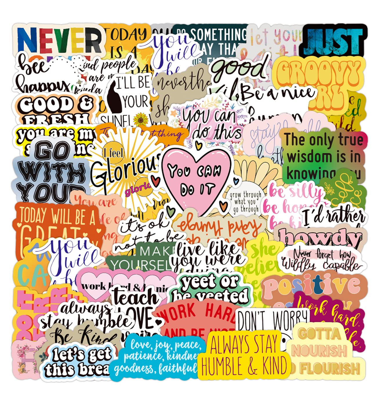 100Pcs Positive Affirmation Stickers, Inspirational Words Stickers For Students Teachers Kids Teens Adults, Motivational Quote S
