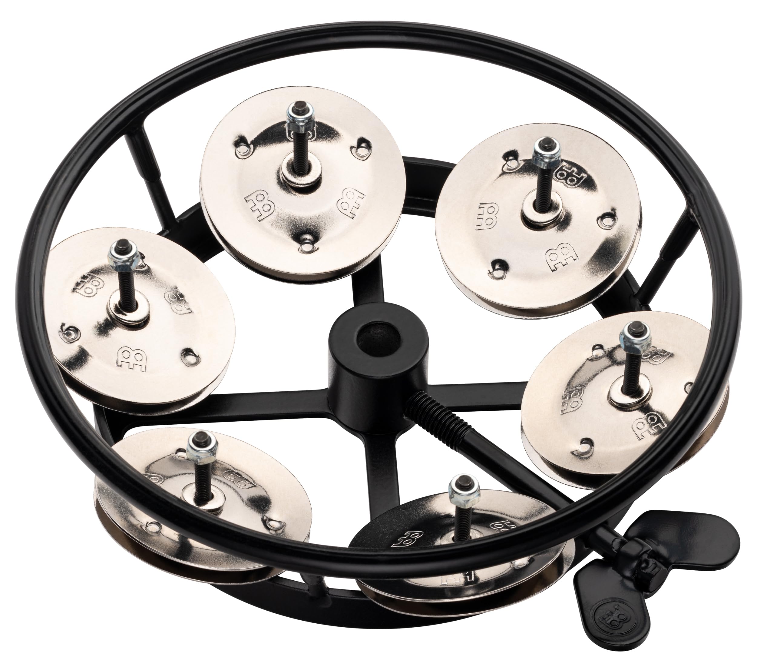 Meinl Percussion THH1BK Professional Series Hi Hat Tambourine, Single Row Steel