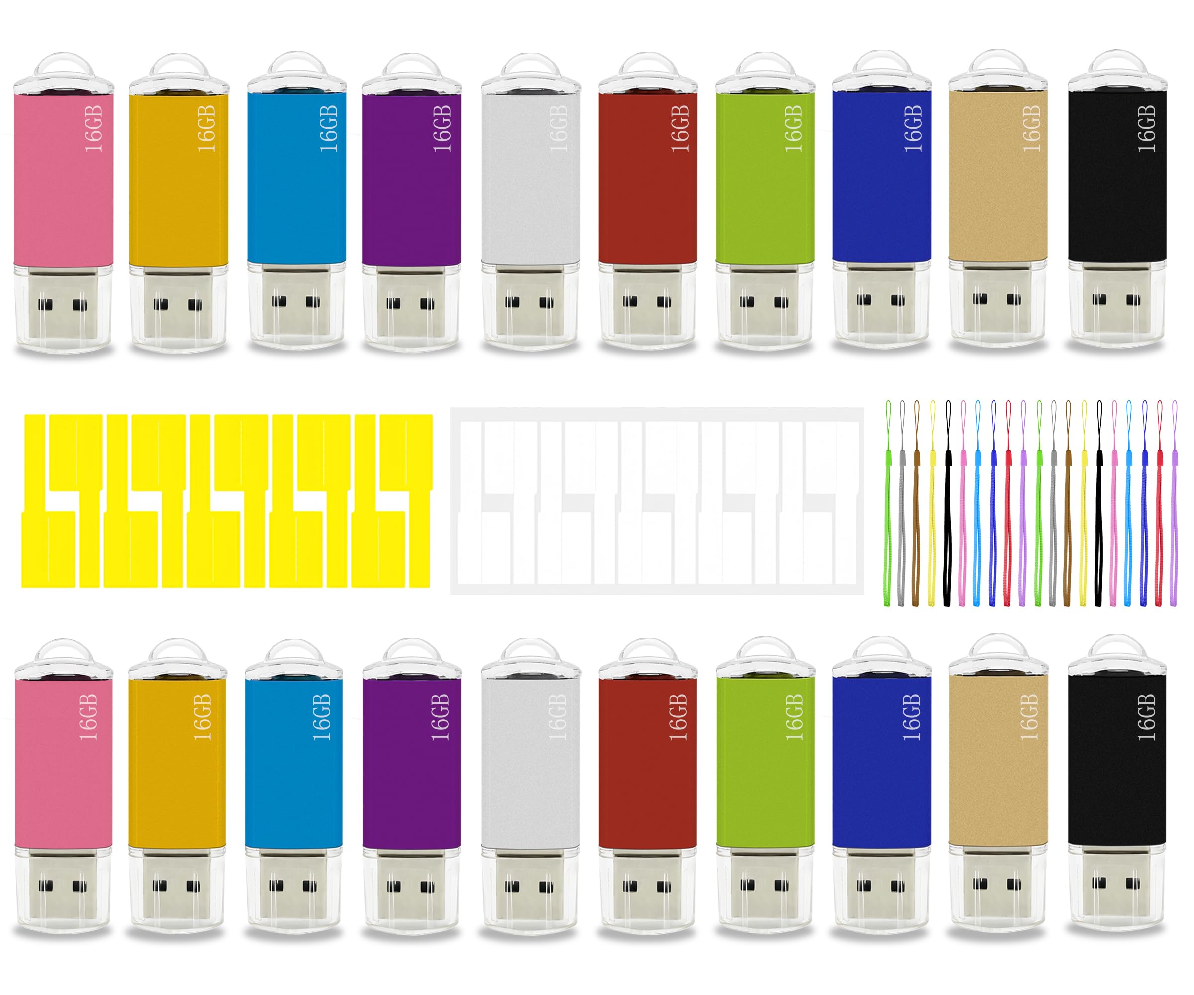 Usb Memory Stick Nicepicten 16Gb Usb Storage 2.0 Flash Drive Thumb Drives 20 Pack Bulk Usb Jump Drive 16Gb Pendrive Zip Drive Us