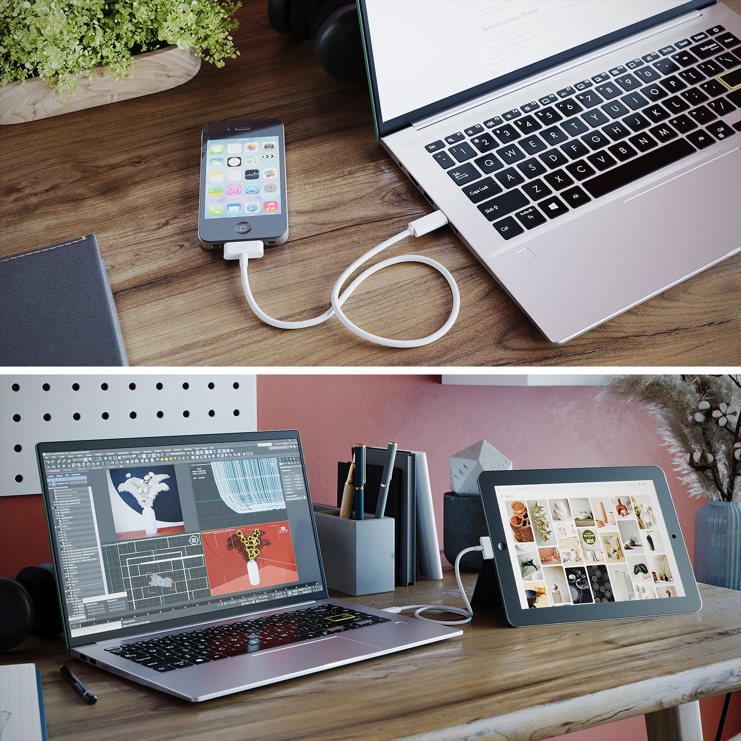 30 Pin To Usb C Adapter Cable For Iphone, Ipad, Ipod � 6Ft (Next Generation Data Cable/Charging Cable From Usb C To Dock Connector For Iphone 4S/4/3G/3/1, Ipad 3/2/1, Ipod, White) � Cabledirect