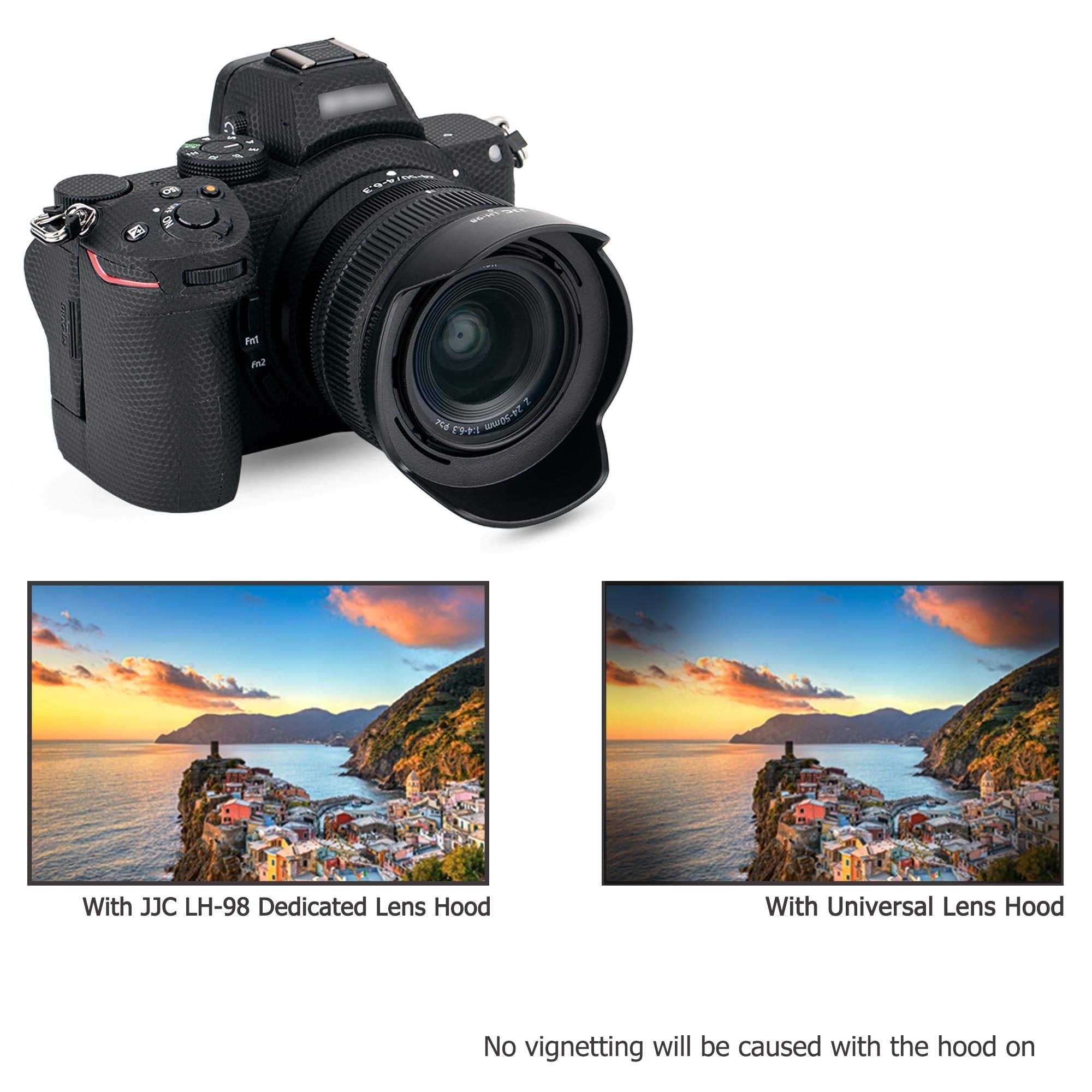 Petal Style Bayonet Lens Hood Shade For Nikon Nikkor Z 24 50Mm F/4 6.3 Lens On Nikon Z5 Z6 Z6 Ii Z7 Z7 Ii Replace Nikon Hb 98