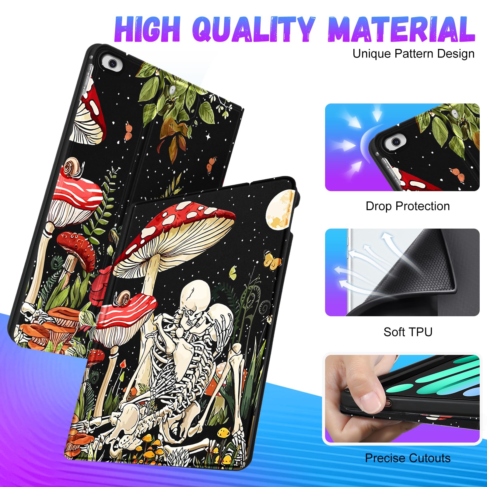 Uppuppy For Apple Ipad Mini 5/4/3/2/1 Case, For Ipad Mini 5Th/4Th/3Rd/2Nd/1St Generation Case Kids Cute Folio Women Girly Boys G